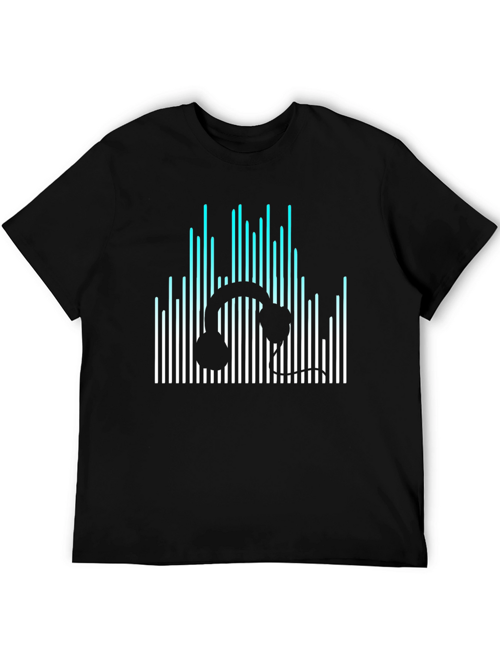 Headphone Equalizer Black T-Shirt