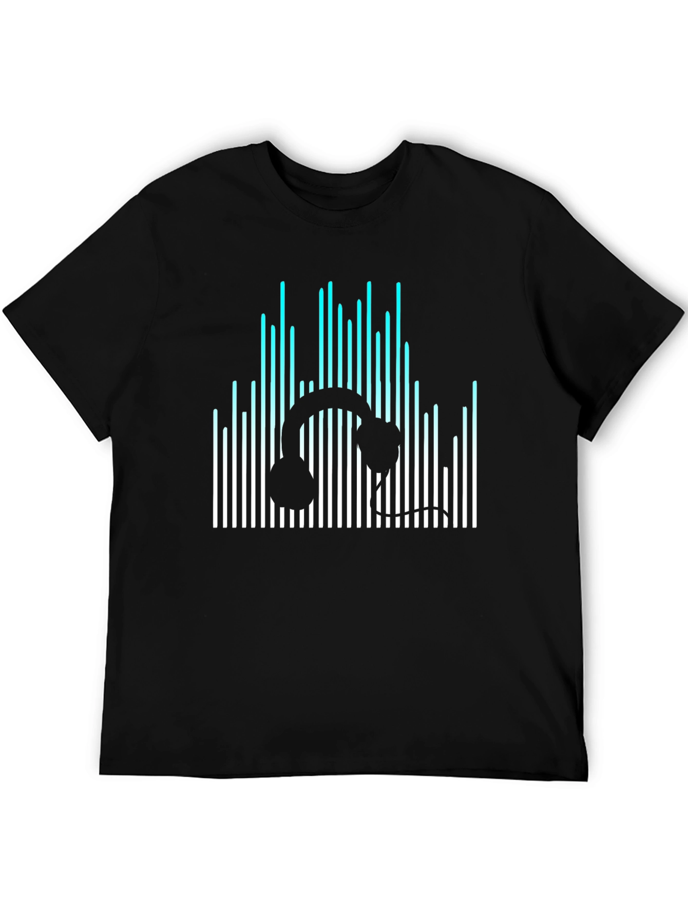 Headphone Equalizer Black T-Shirt