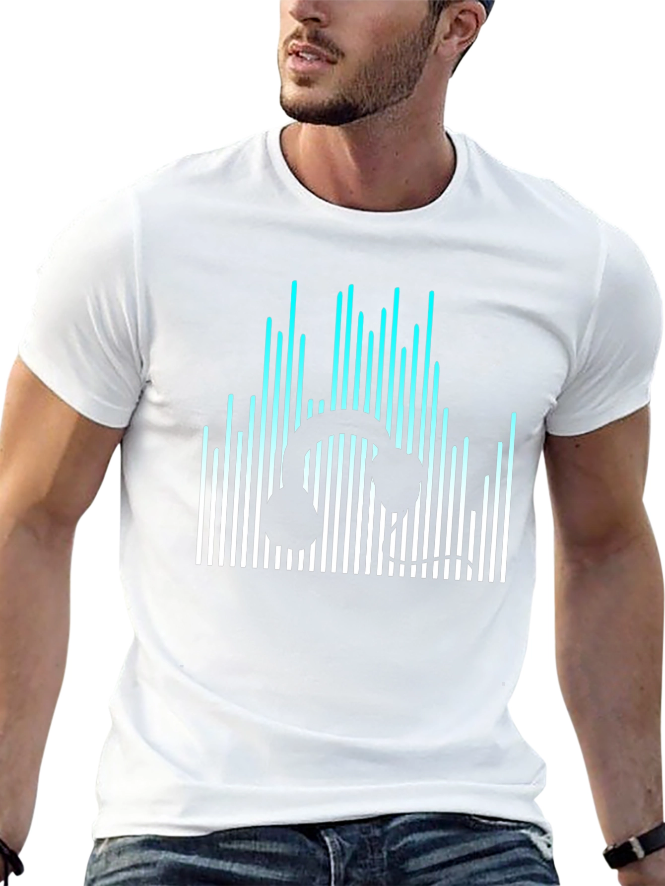 Headphone Equalizer Black T-Shirt