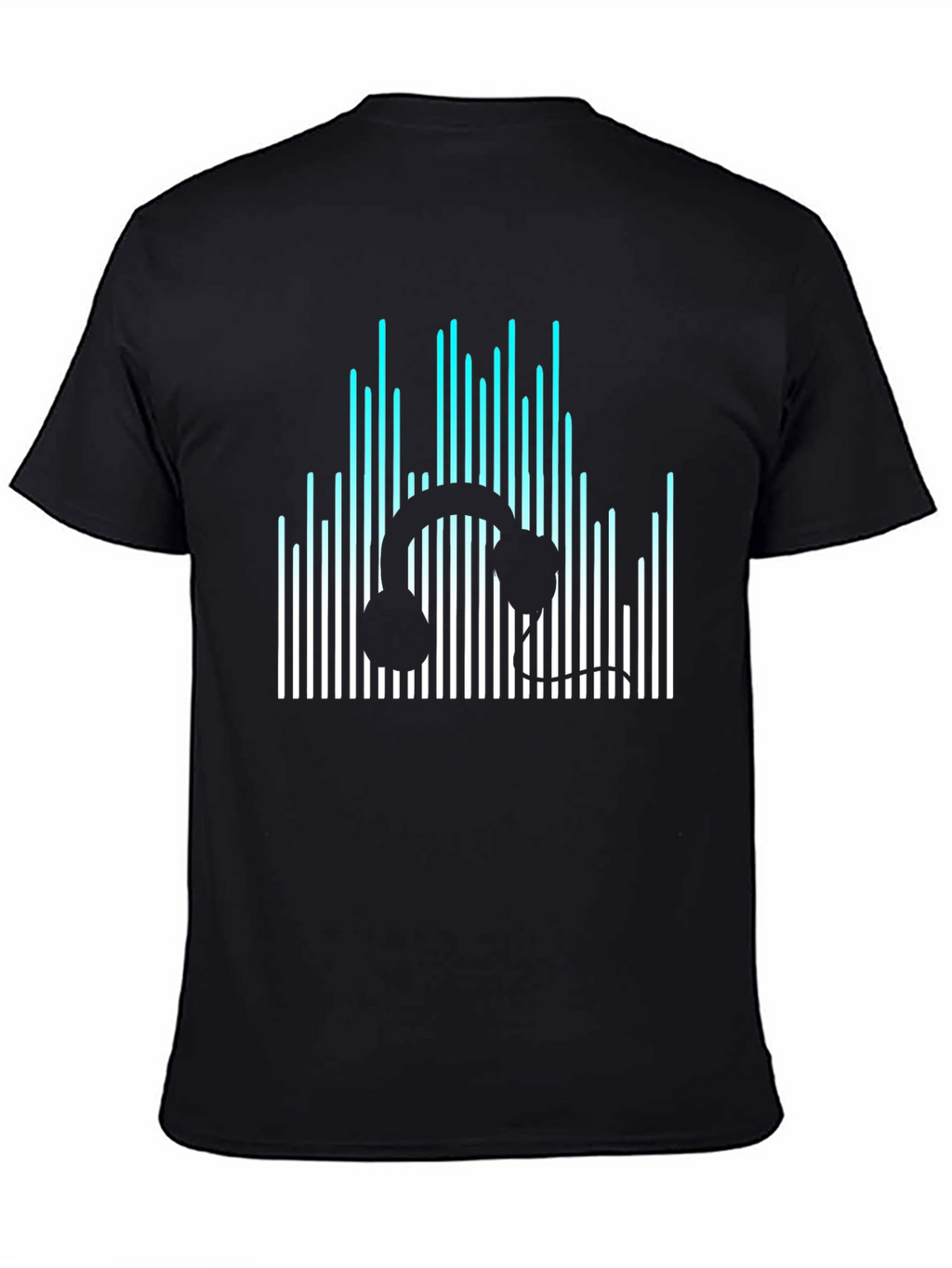 Headphone Equalizer Black T-Shirt