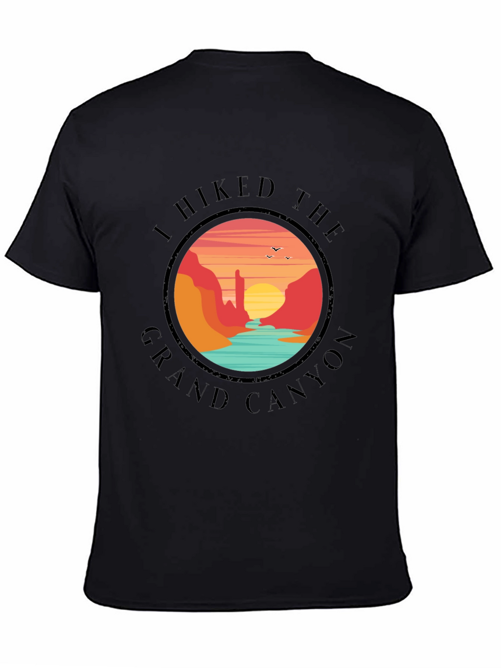 Grand Canyon Hiker Black T-Shirt