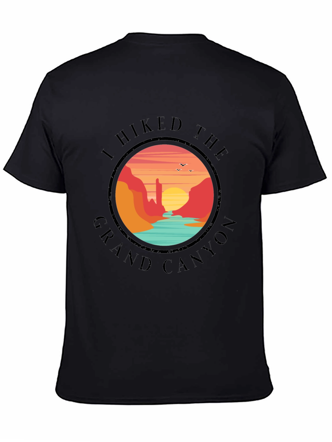 Grand Canyon Hiker Black T-Shirt
