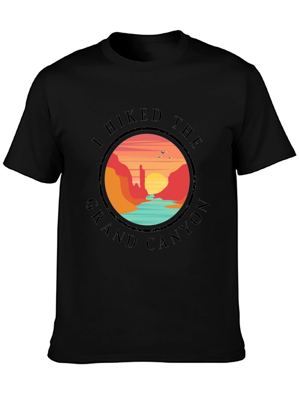 Grand Canyon Hiker Black T-Shirt