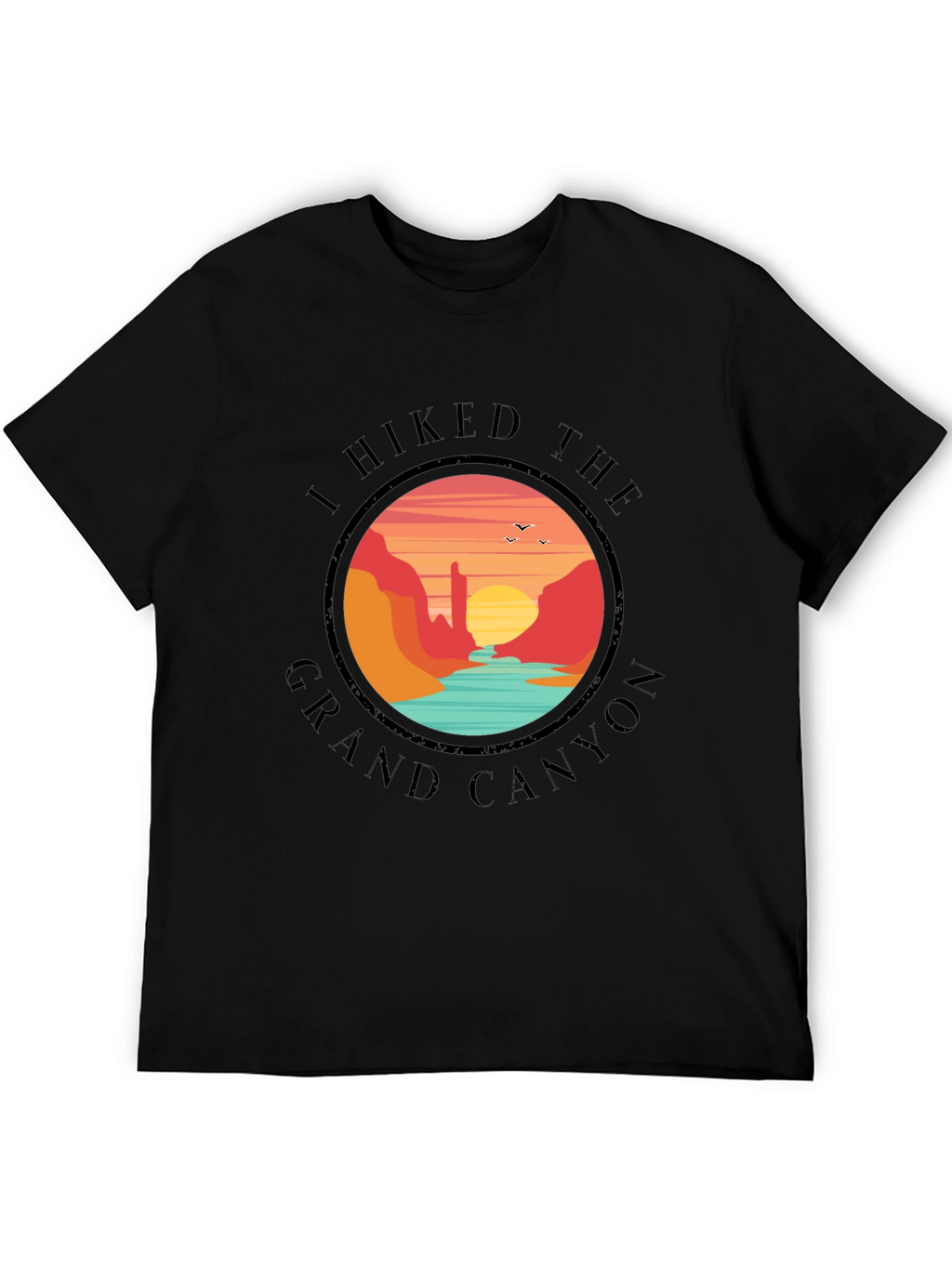 Grand Canyon Hiker Black T-Shirt