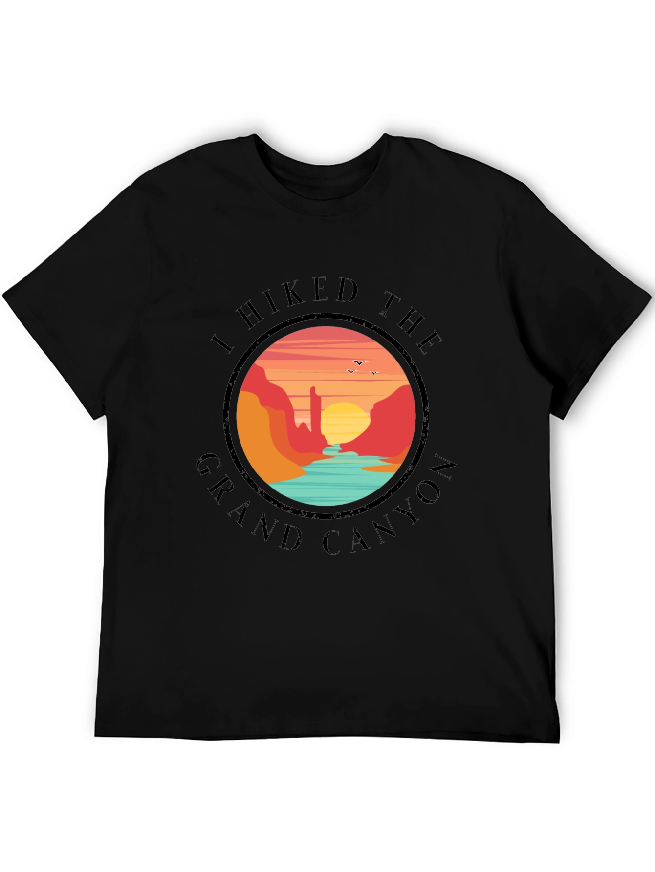 Grand Canyon Hiker Black T-Shirt