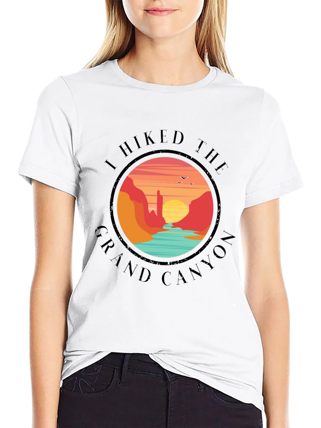Grand Canyon Hiker Black T-Shirt