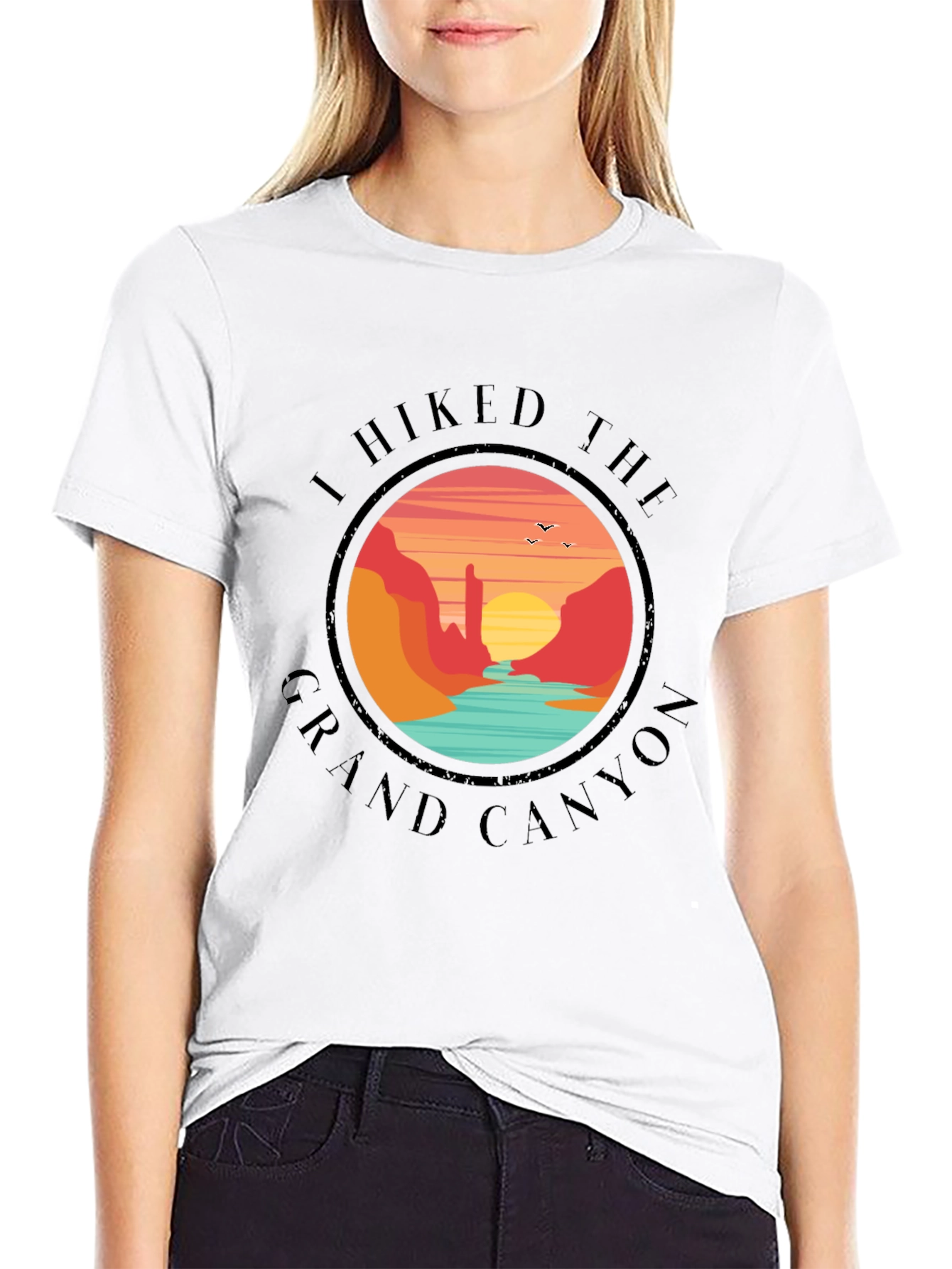 Grand Canyon Hiker Black T-Shirt