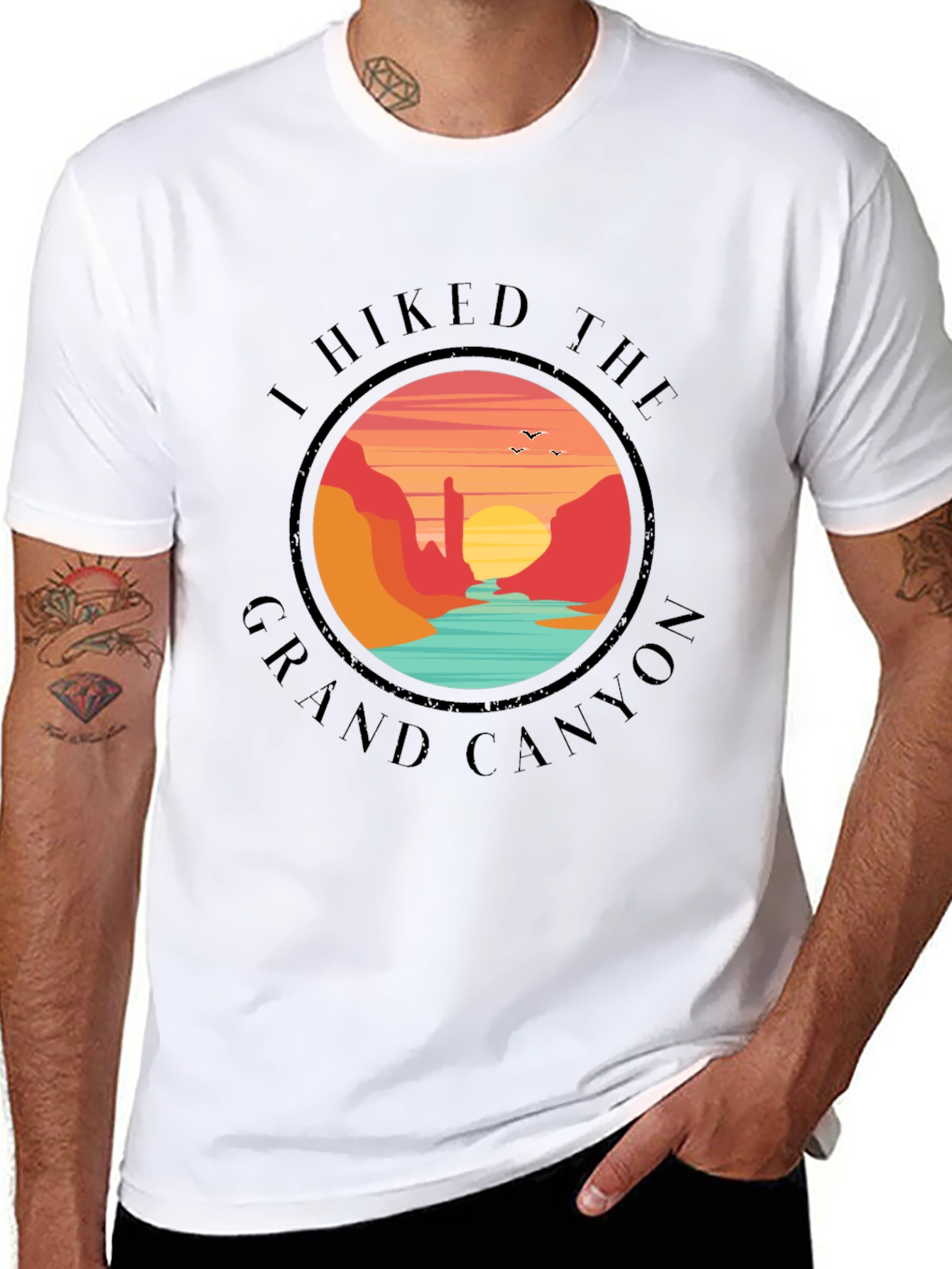 Grand Canyon Hiker Black T-Shirt