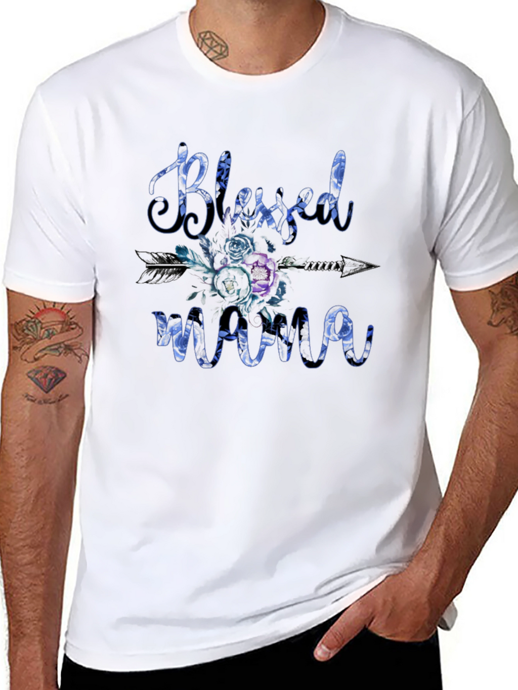 Blessed Mama Floral Graphic Tee