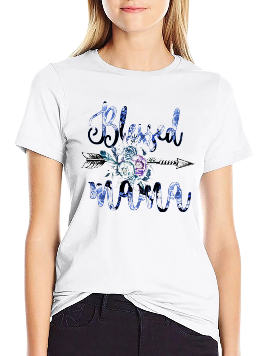 Blessed Mama Floral Graphic Tee