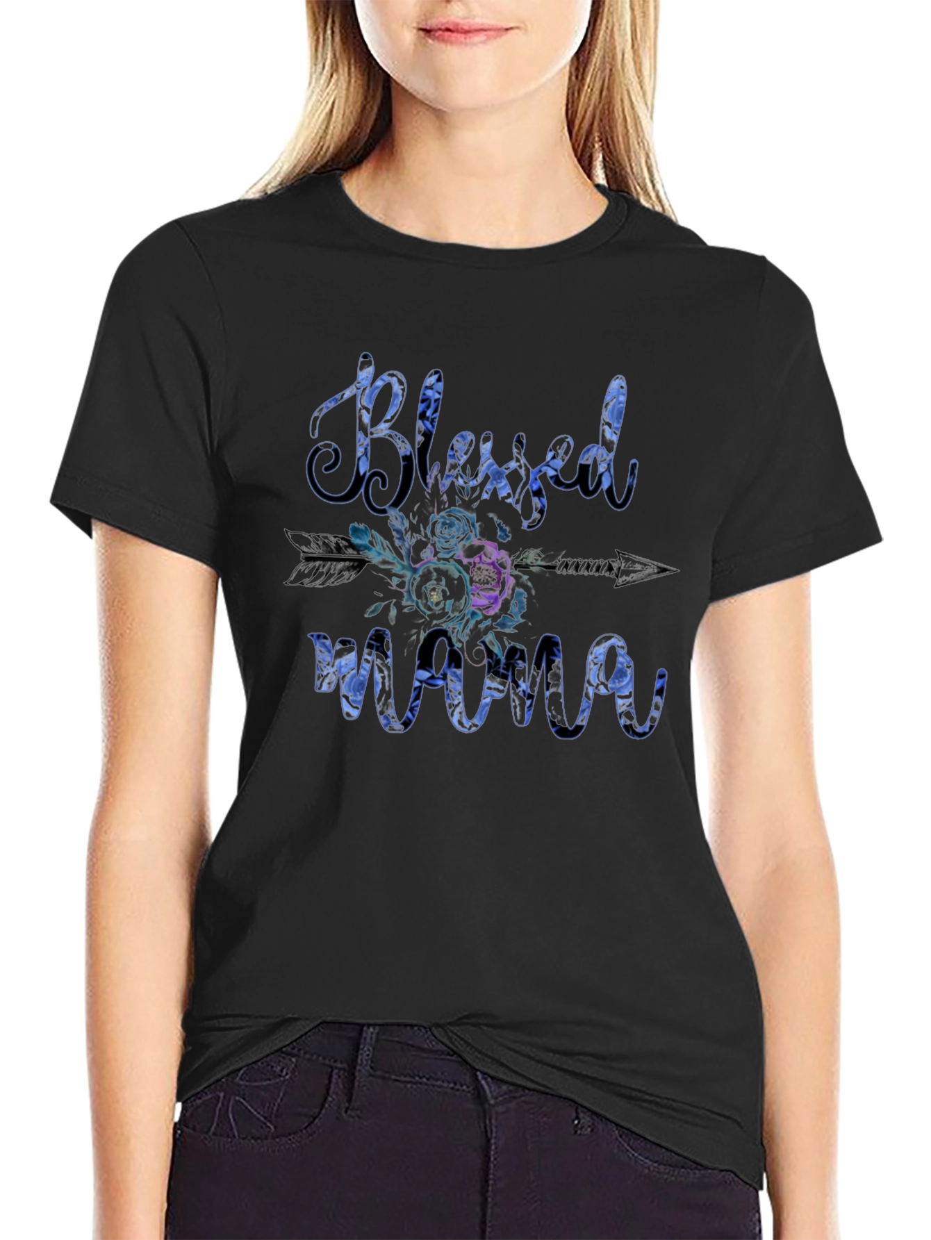 Blessed Mama Floral Graphic Tee