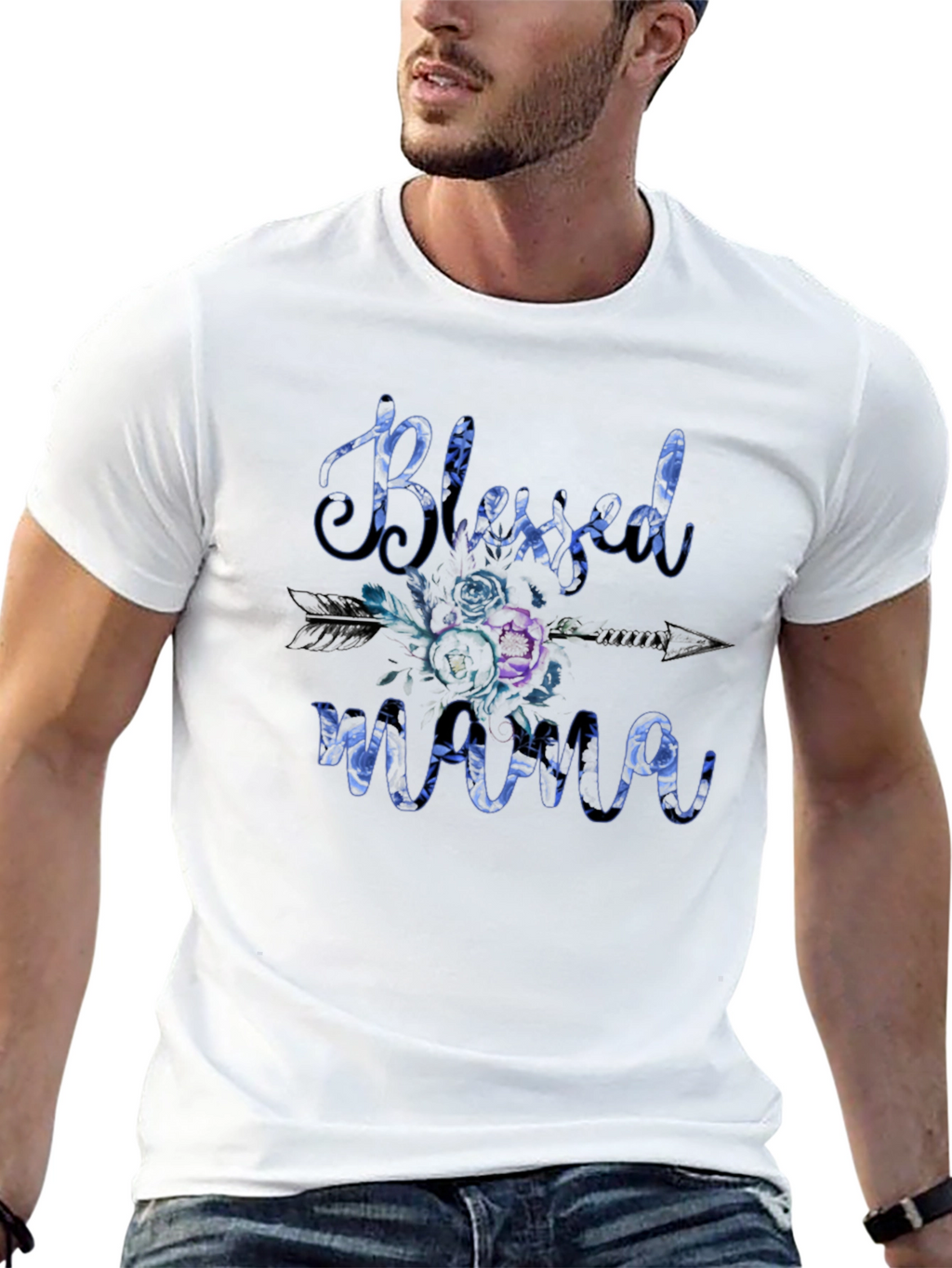 Blessed Mama Floral Graphic Tee