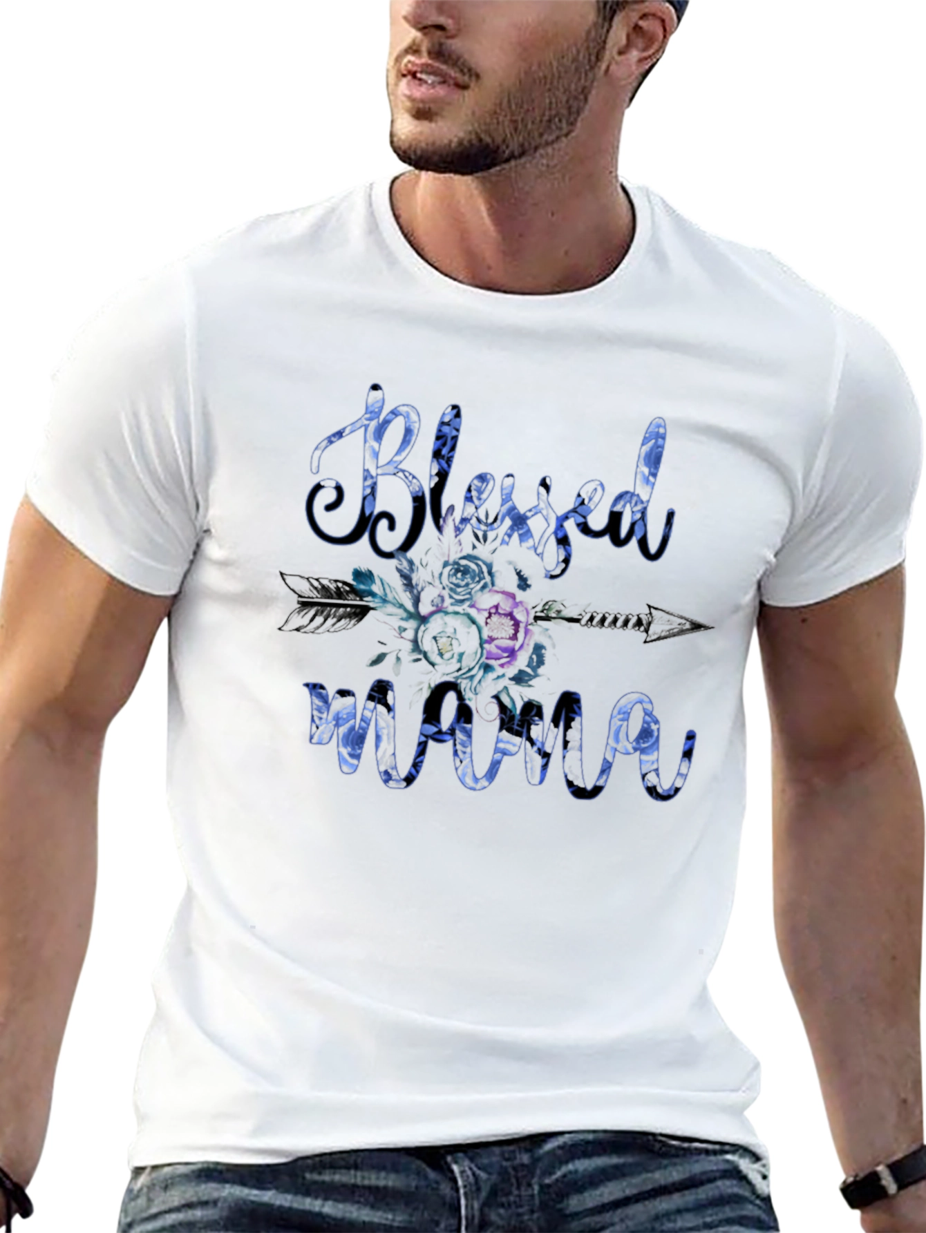 Blessed Mama Floral Graphic Tee