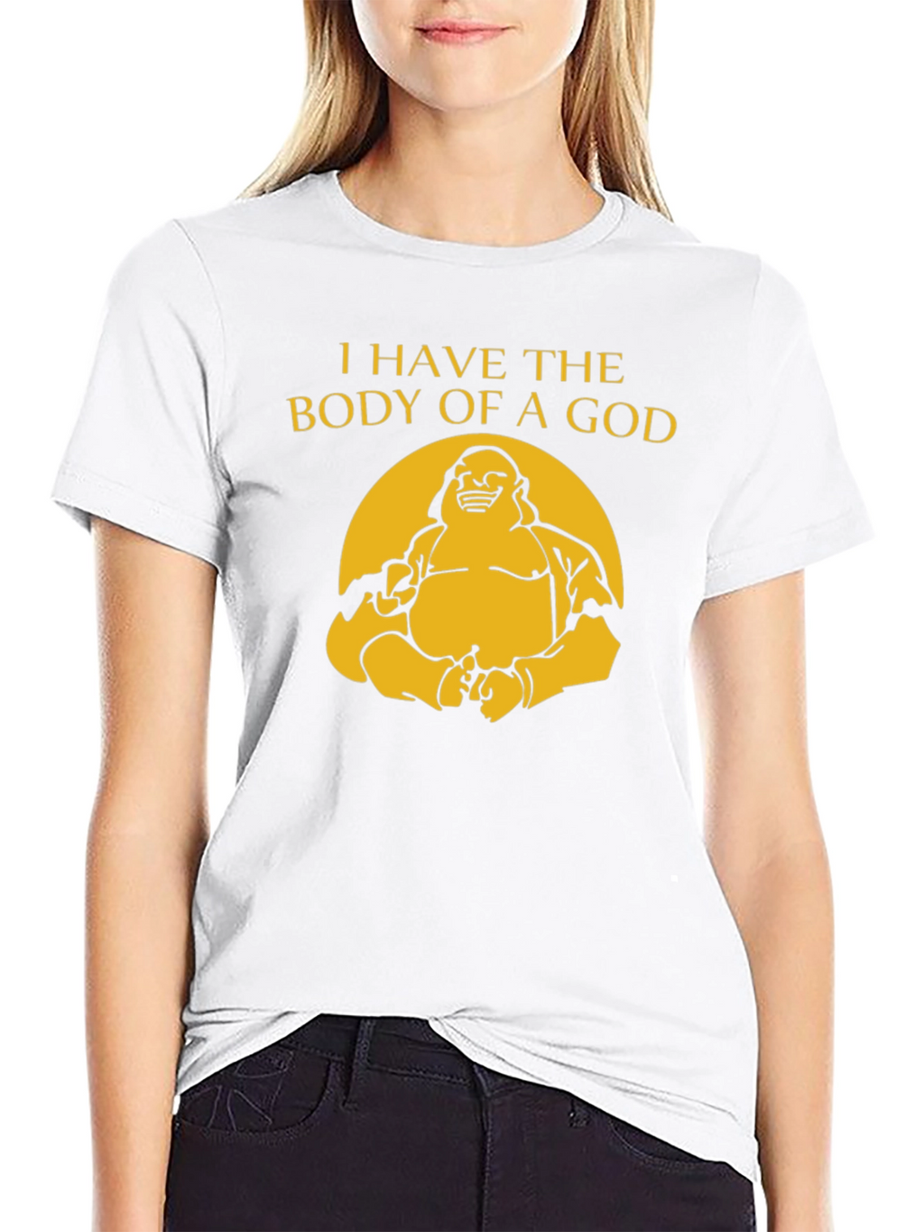 Funny Buddha Body of a God Graphic Tee