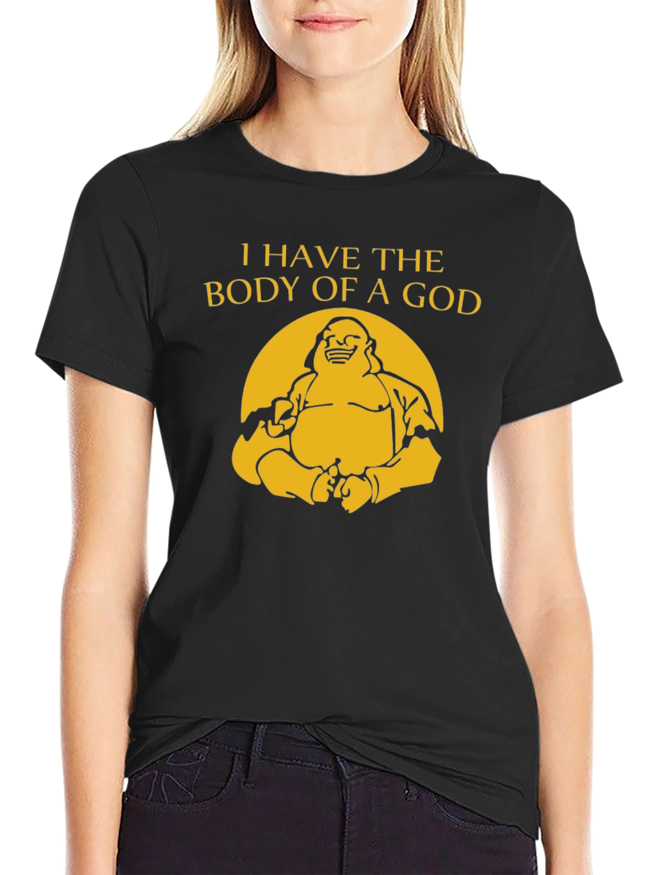Funny Buddha Body of a God Graphic Tee