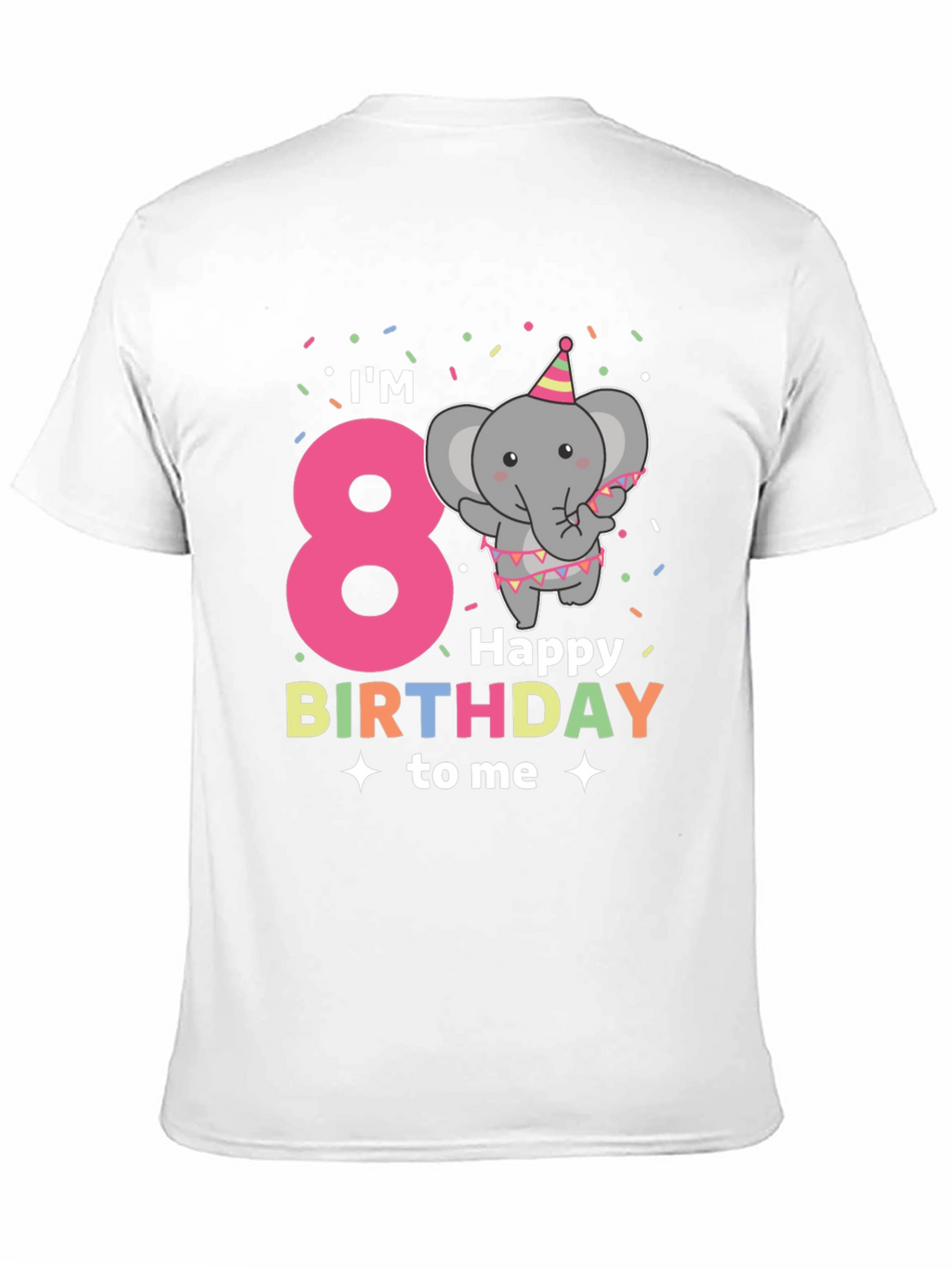 Im 8! Birthday Elephant Kids T-Shirt