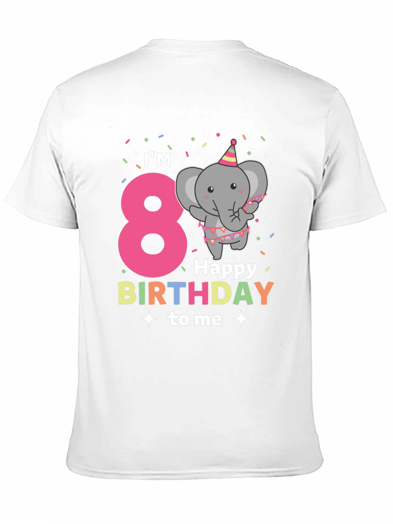 Im 8! Birthday Elephant Kids T-Shirt
