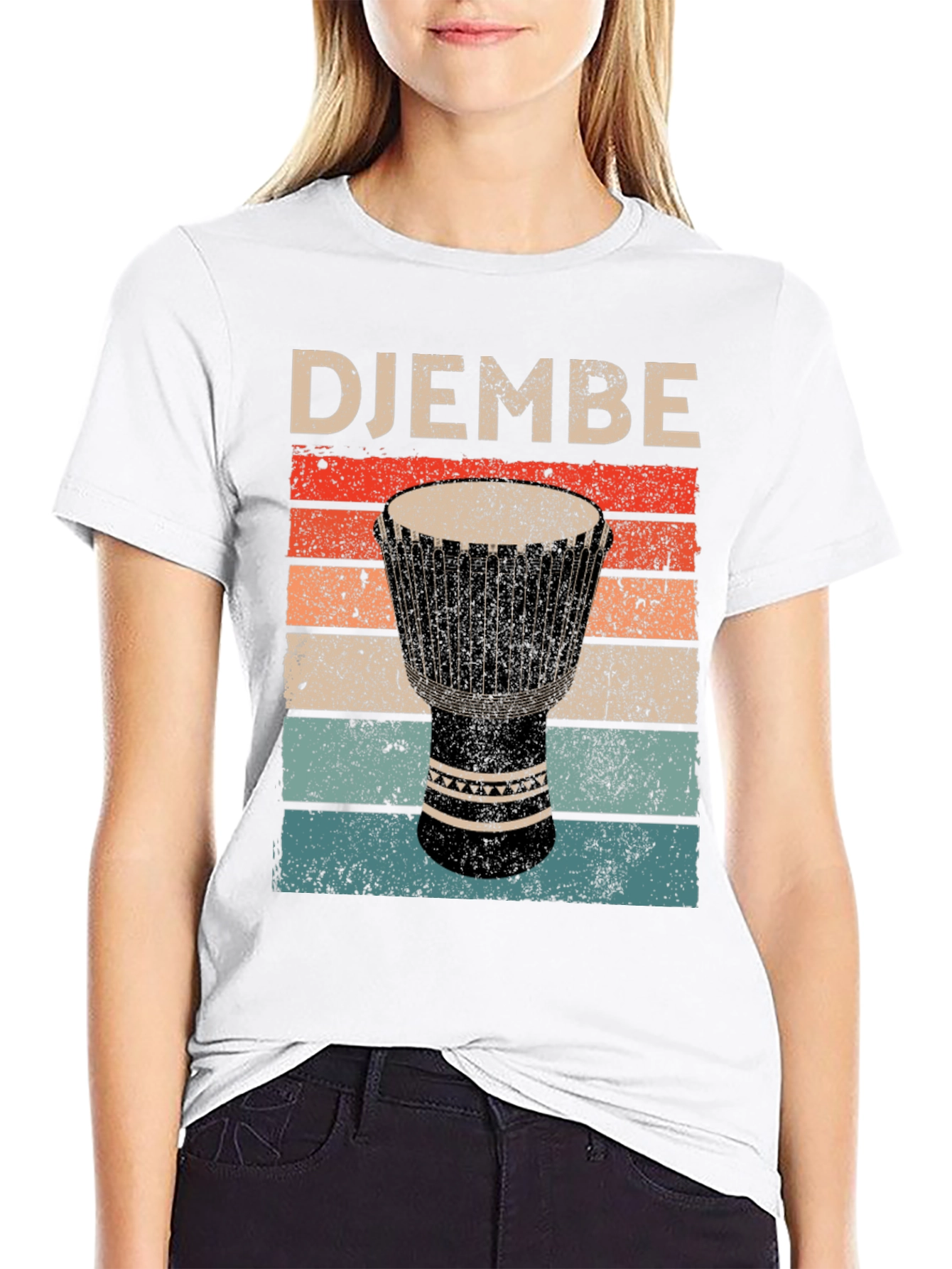 Vintage Djembe Drum Graphic T-Shirt