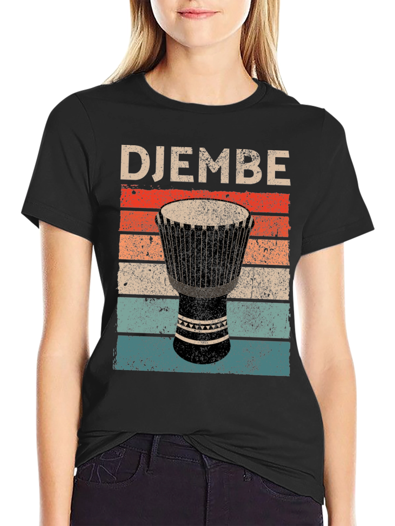 Vintage Djembe Drum Graphic T-Shirt