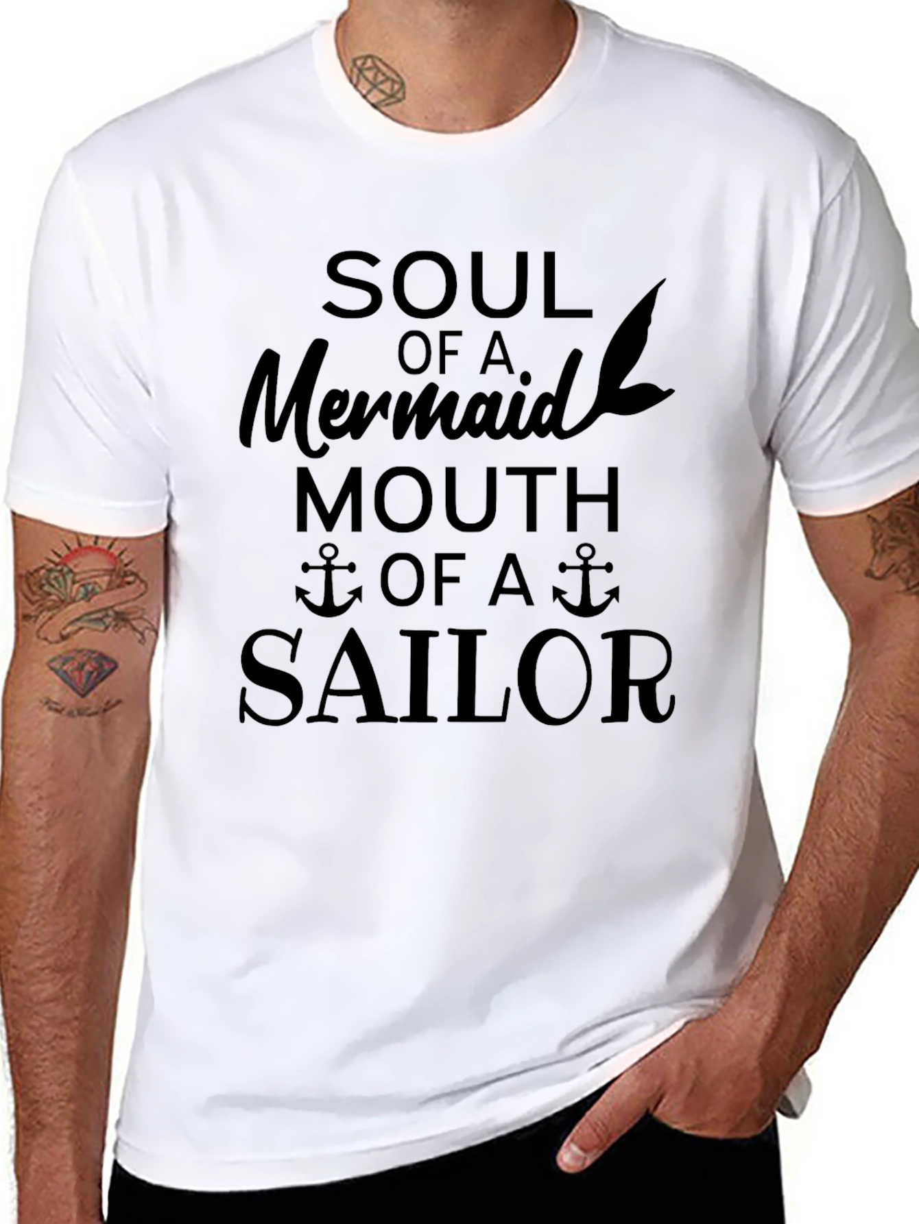 Soul of a Mermaid Sailor Graphic T-Shirt