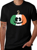 Irish Flag Pumpkin Halloween T-Shirt