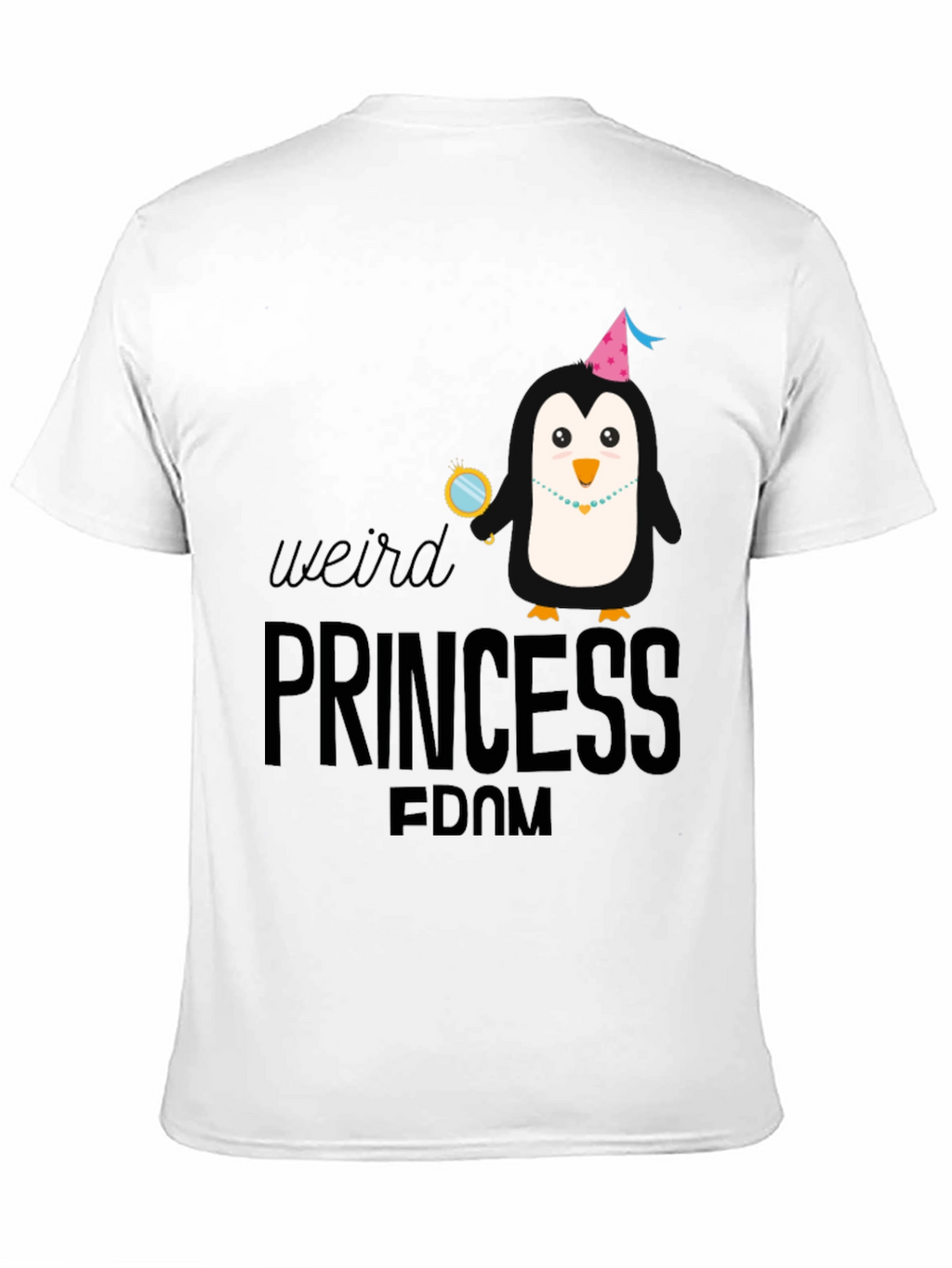 Weird Princess Penguin Graphic T-Shirt