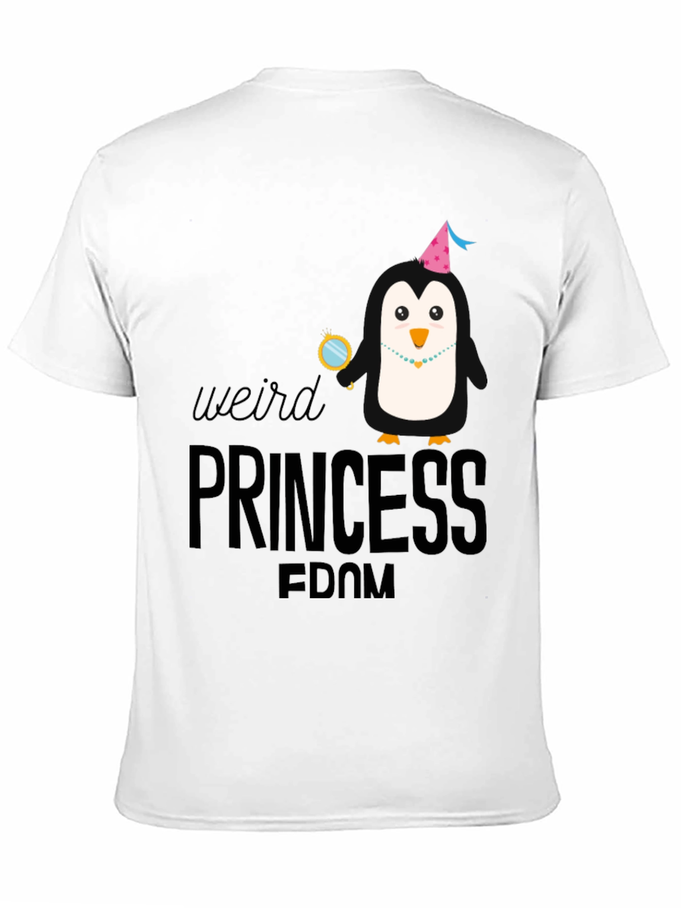 Weird Princess Penguin Graphic T-Shirt