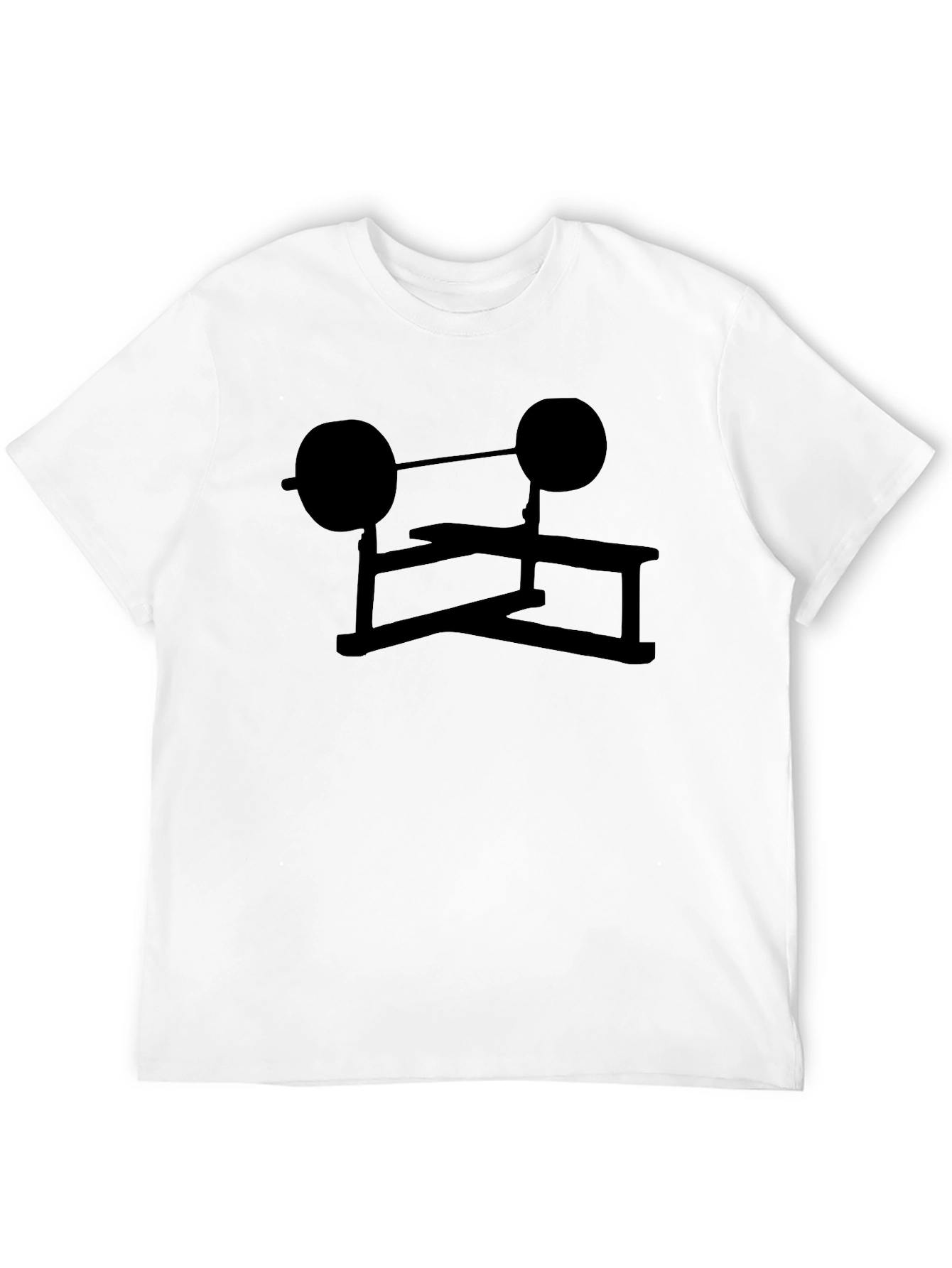Black Weightlifting Bench Press Graphic Tee