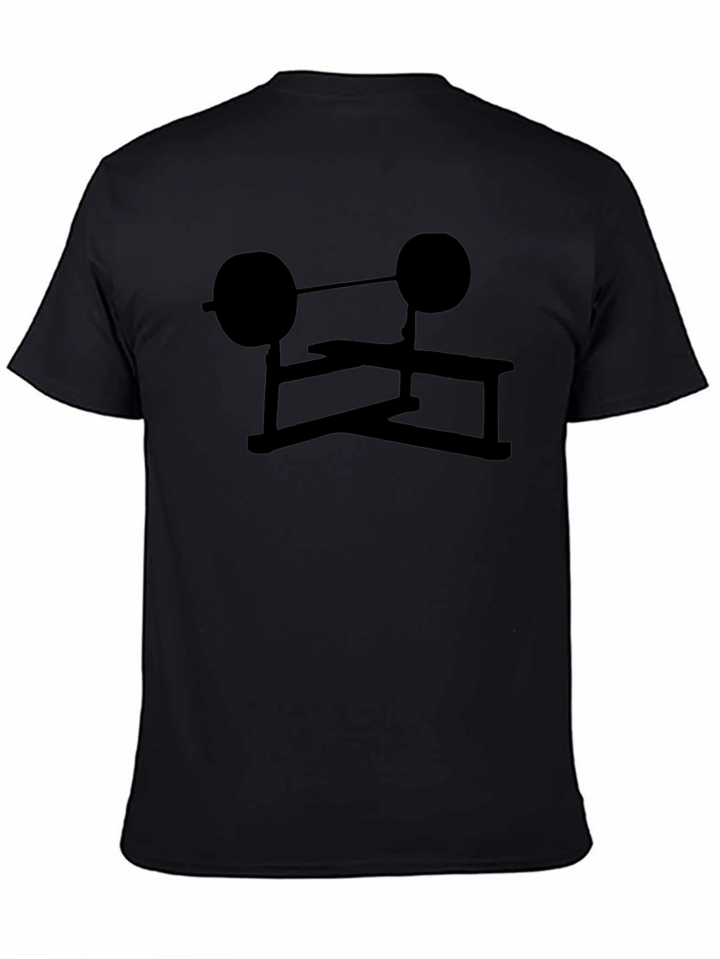 Black Weightlifting Bench Press Graphic Tee