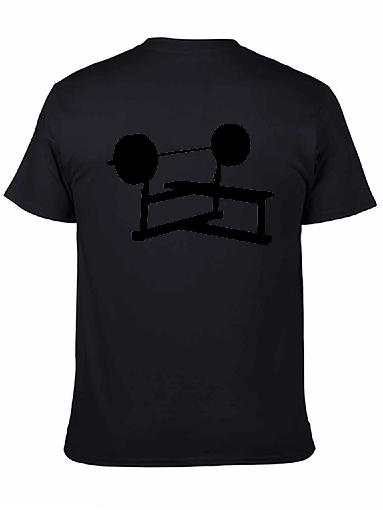 Black Weightlifting Bench Press Graphic Tee