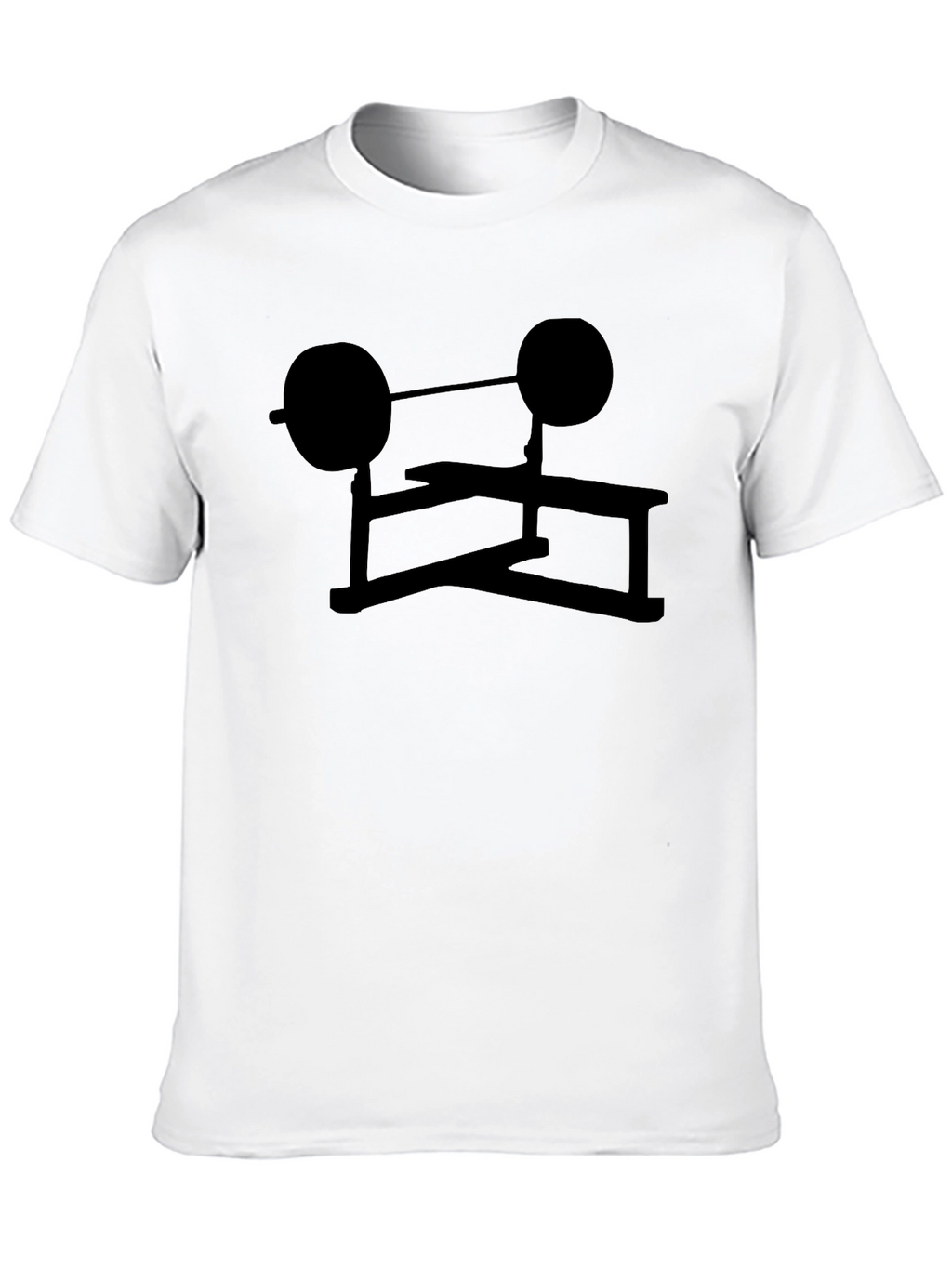 Black Weightlifting Bench Press Graphic Tee