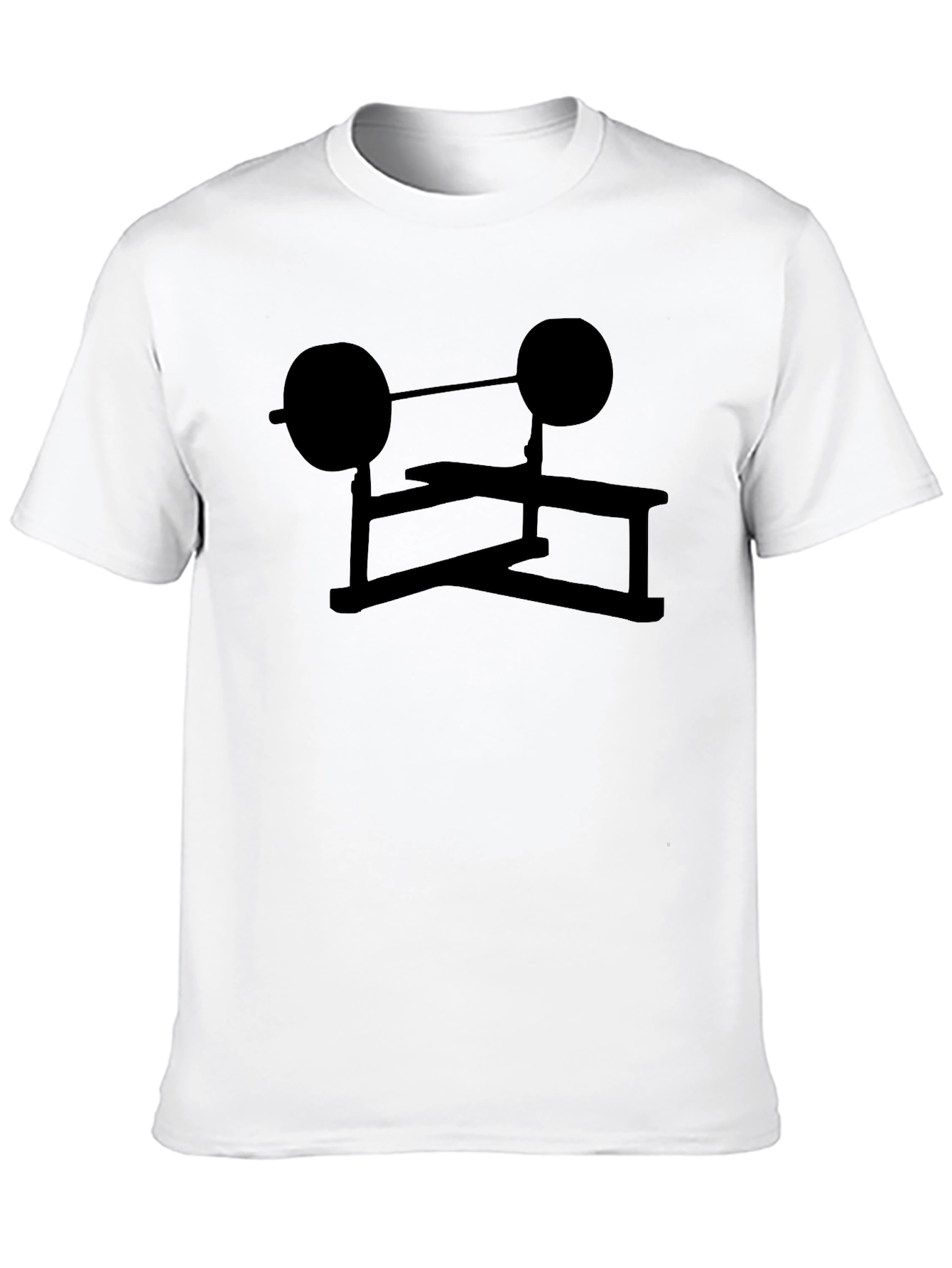 Black Weightlifting Bench Press Graphic Tee