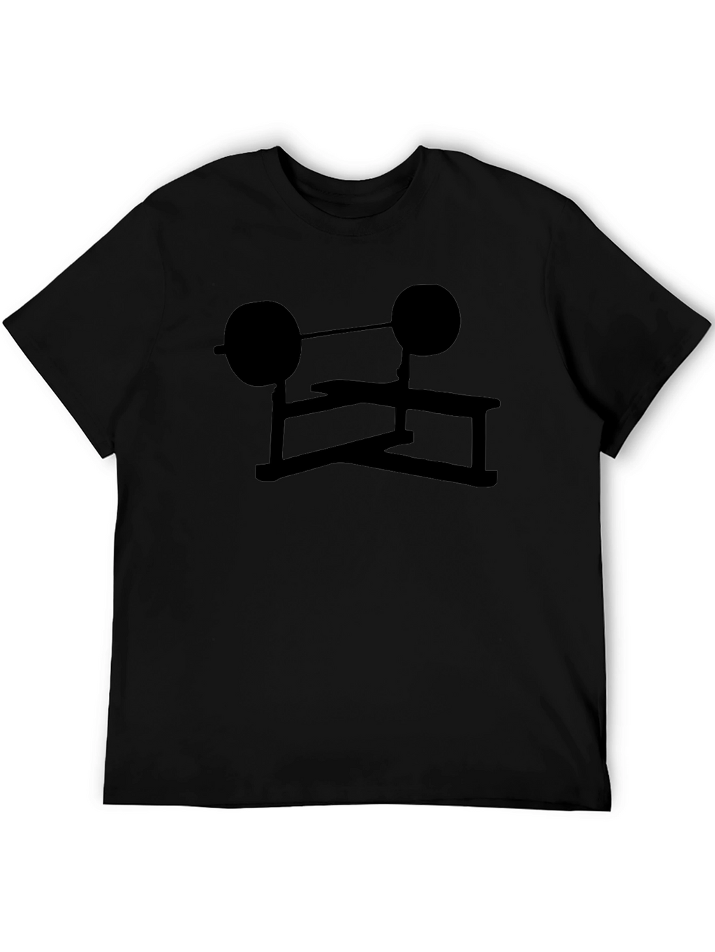 Black Weightlifting Bench Press Graphic Tee