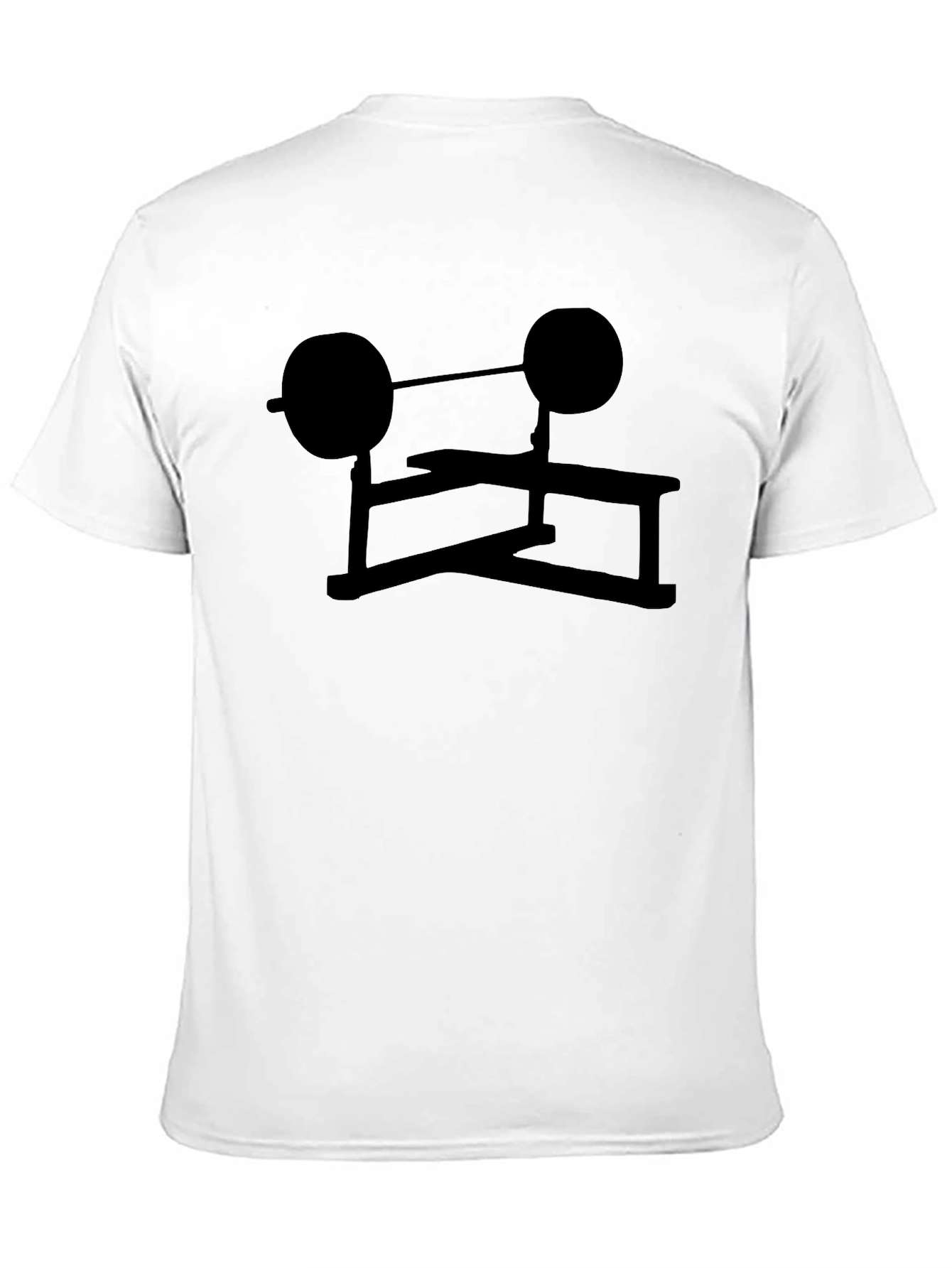 Black Weightlifting Bench Press Graphic Tee