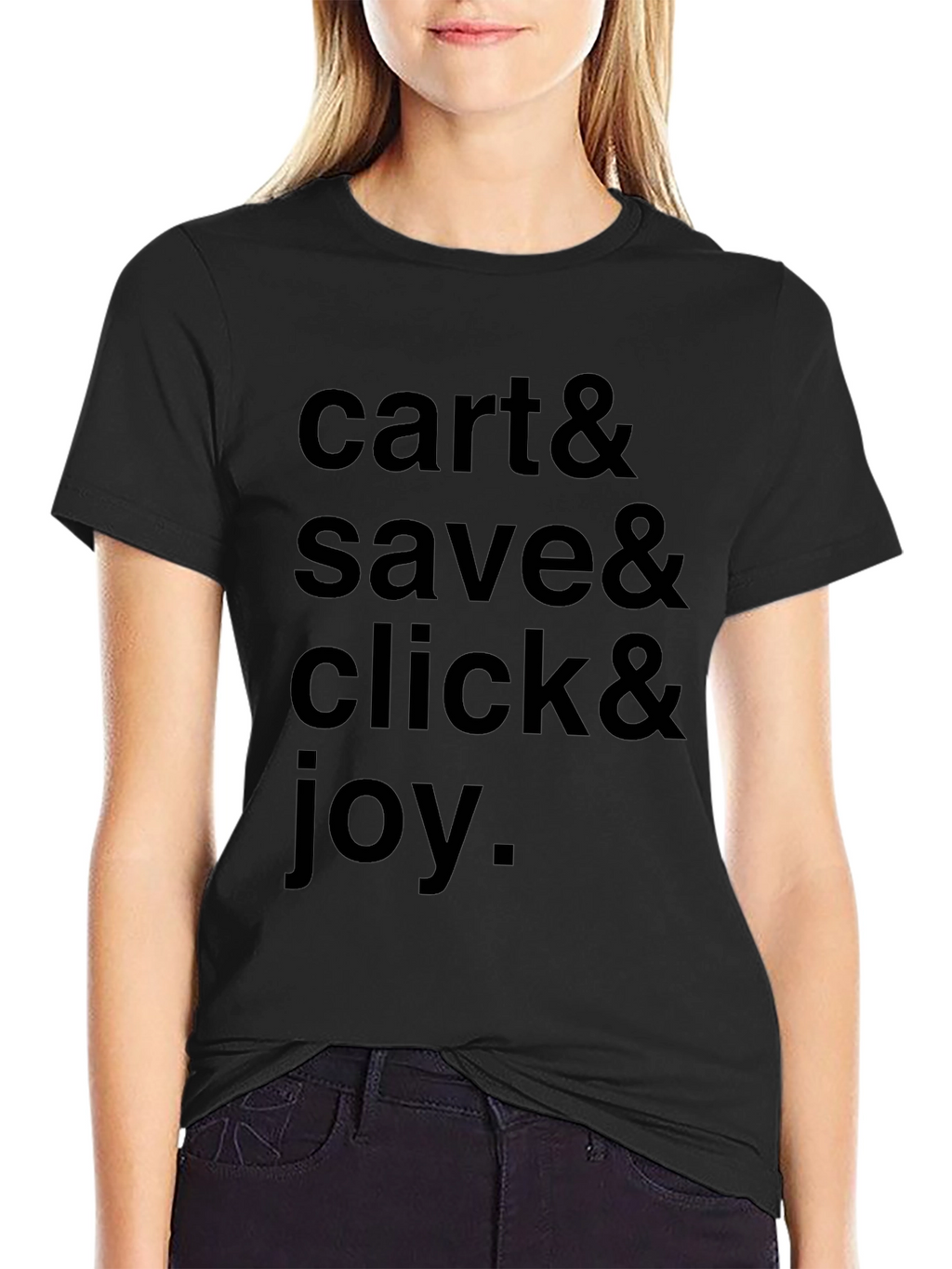 Cart Save Click & Joy Black Graphic Tee