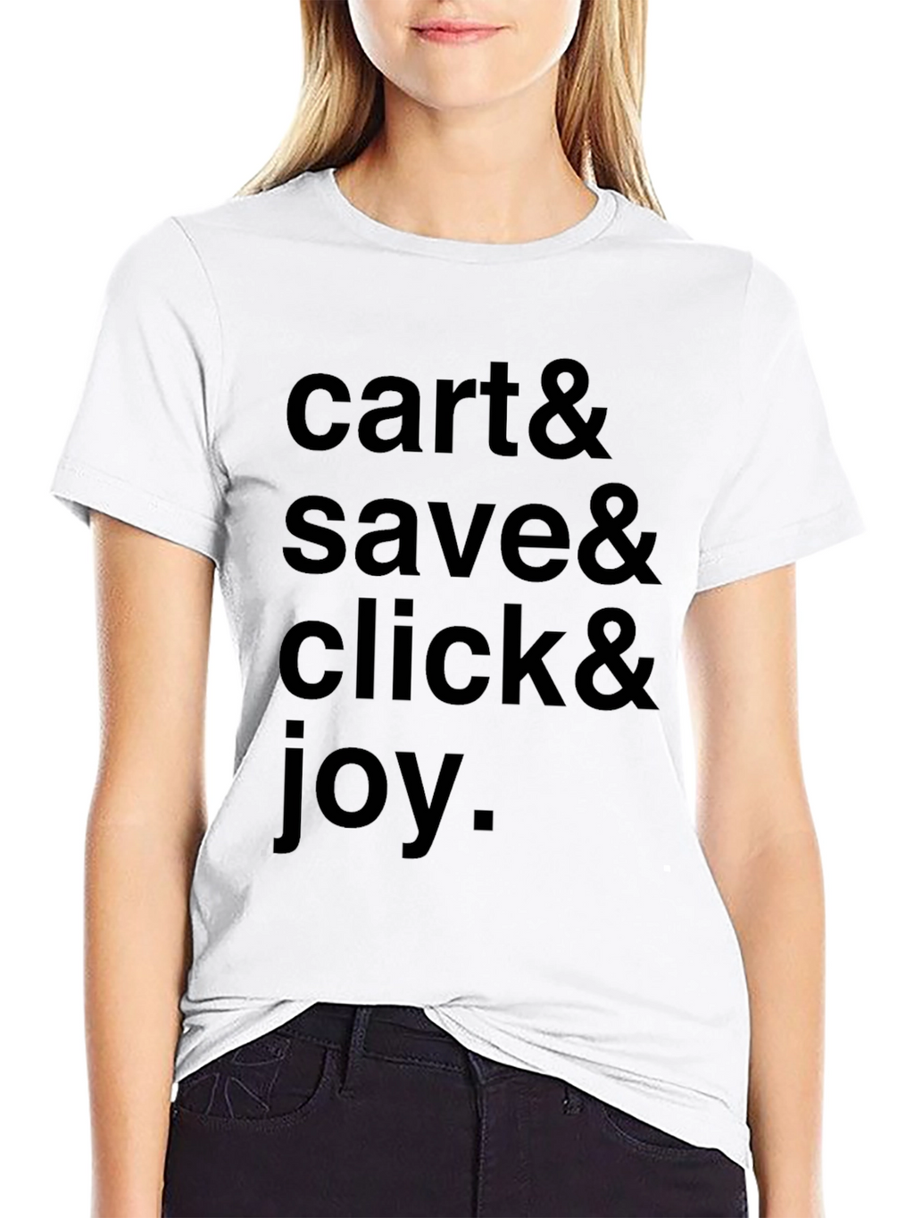 Cart Save Click & Joy Black Graphic Tee
