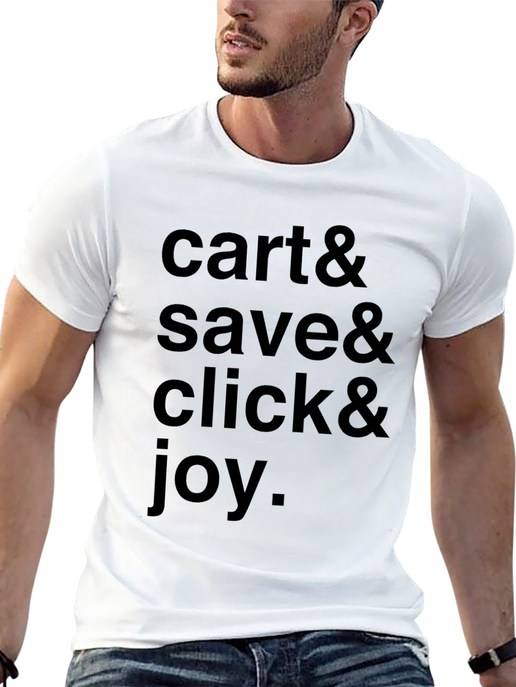 Cart Save Click & Joy Black Graphic Tee