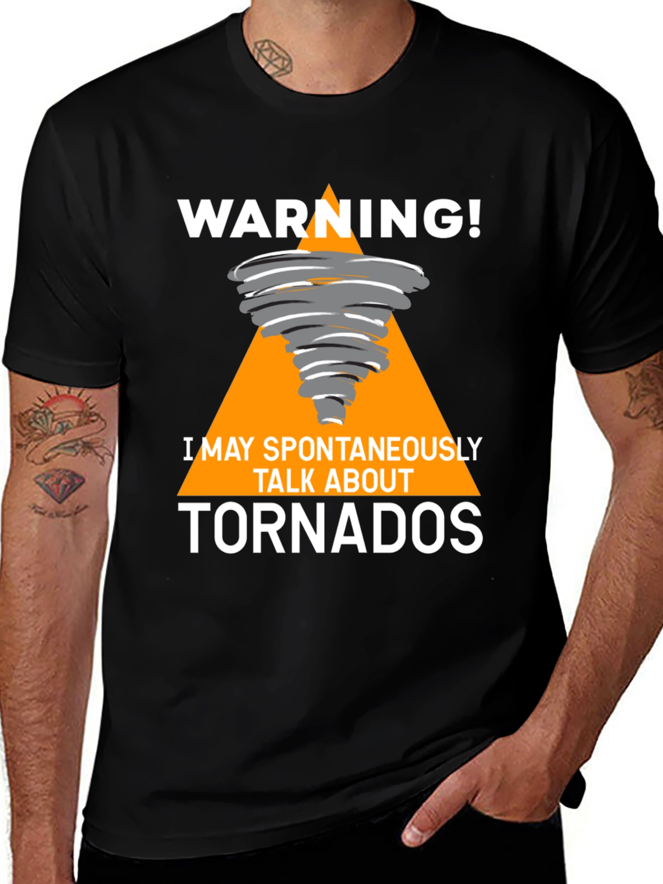 Warning! Tornado T-Shirt - Spontaneous Talk About Tornadoes