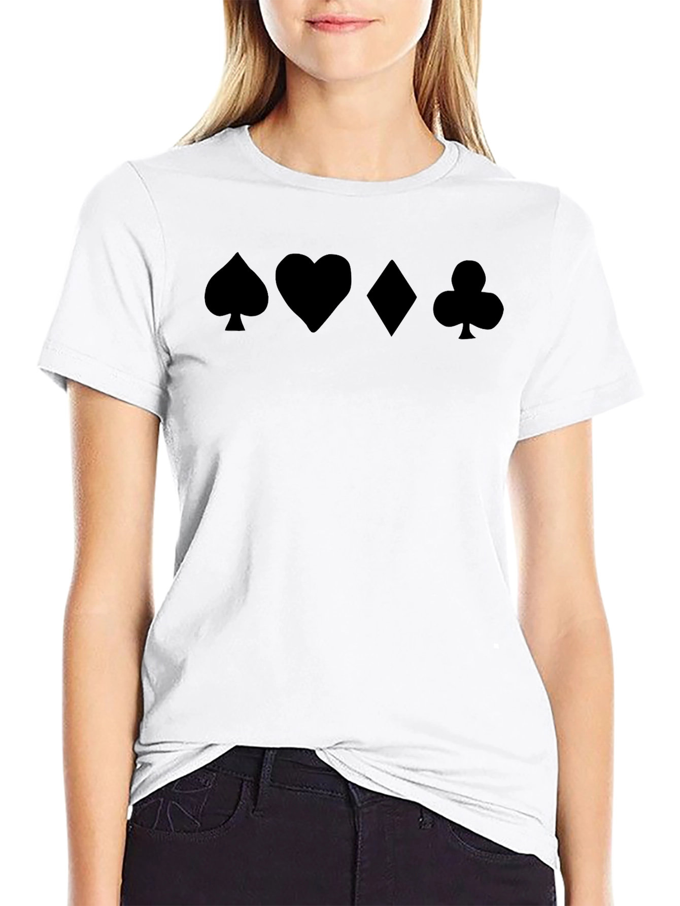 Suits Black T-Shirt - Card Symbols