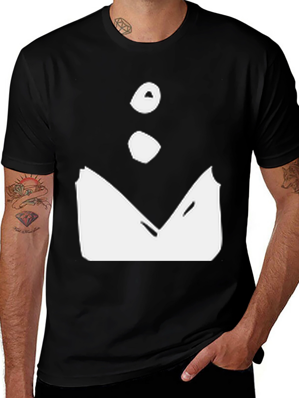 Tuxedo Graphic Tee - Stylish Black Cotton Blend T-Shirt