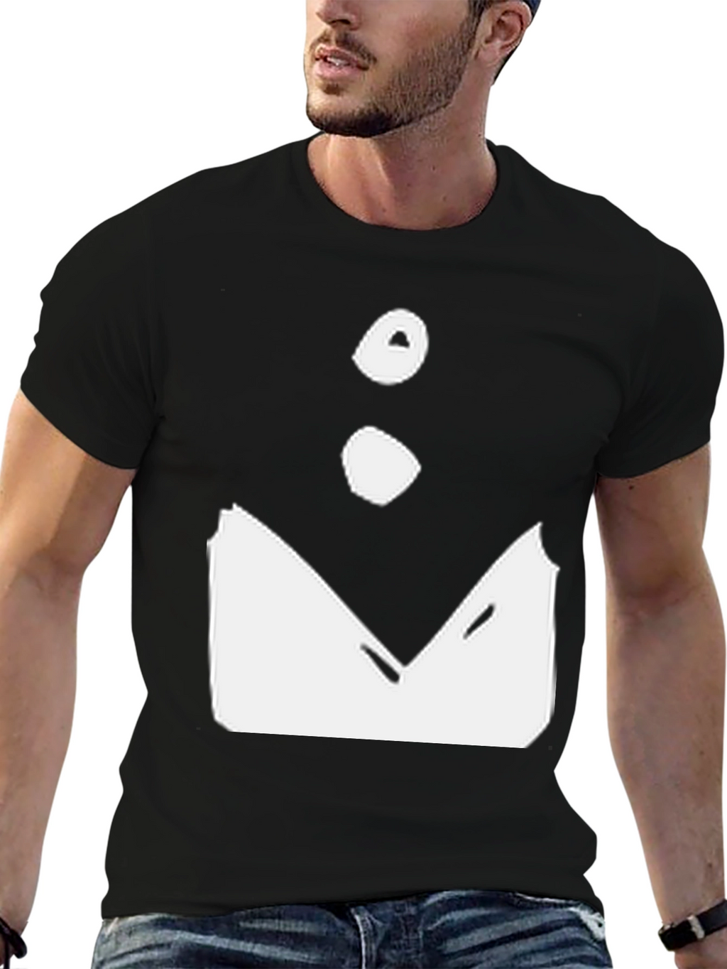 Tuxedo Graphic Tee - Stylish Black Cotton Blend T-Shirt