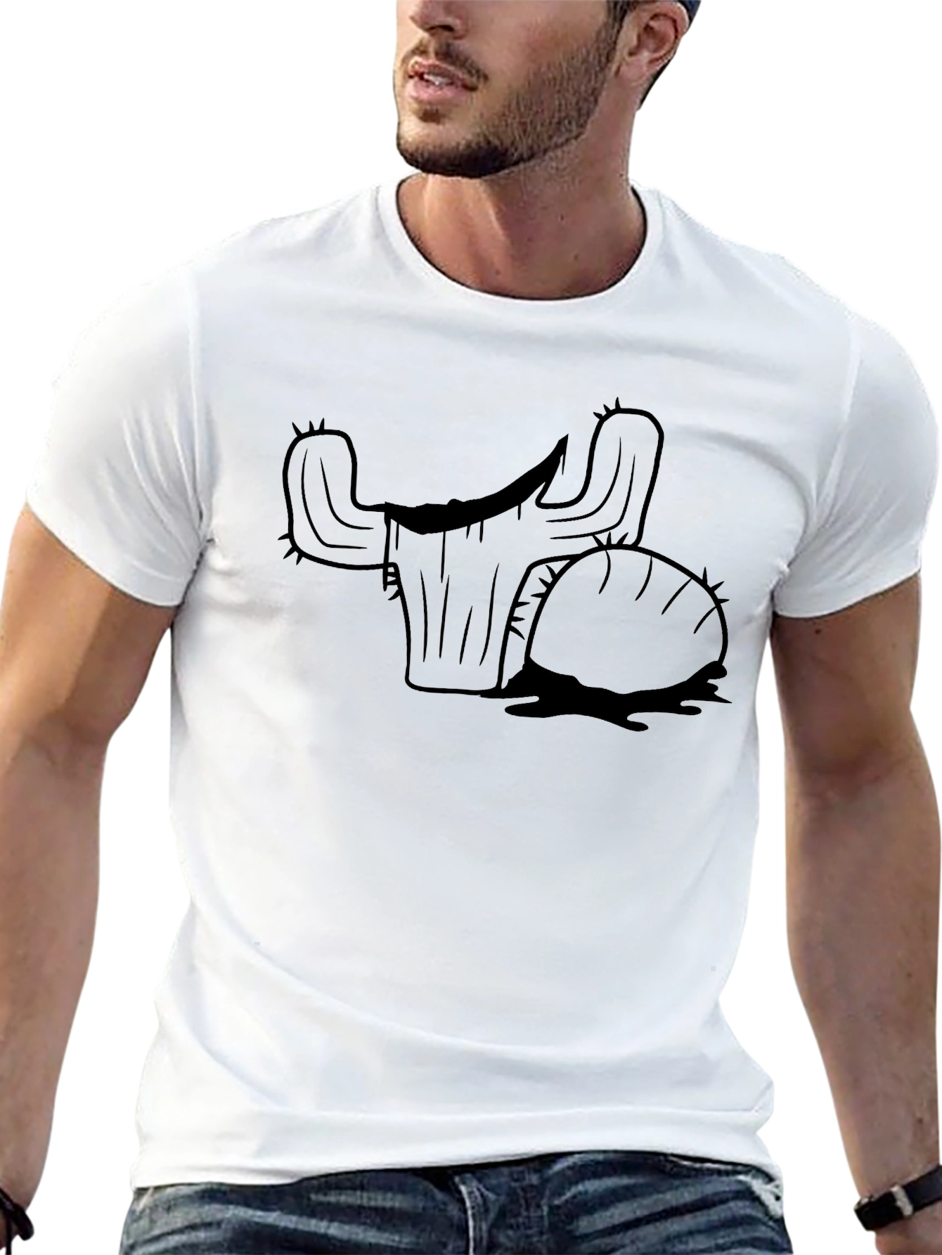Cactus Silhouette Black T-Shirt
