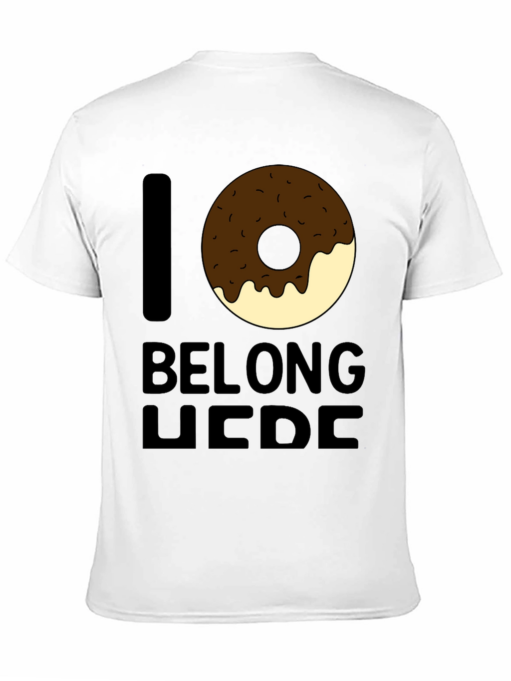 I Donut Belong Here Black Graphic Tee