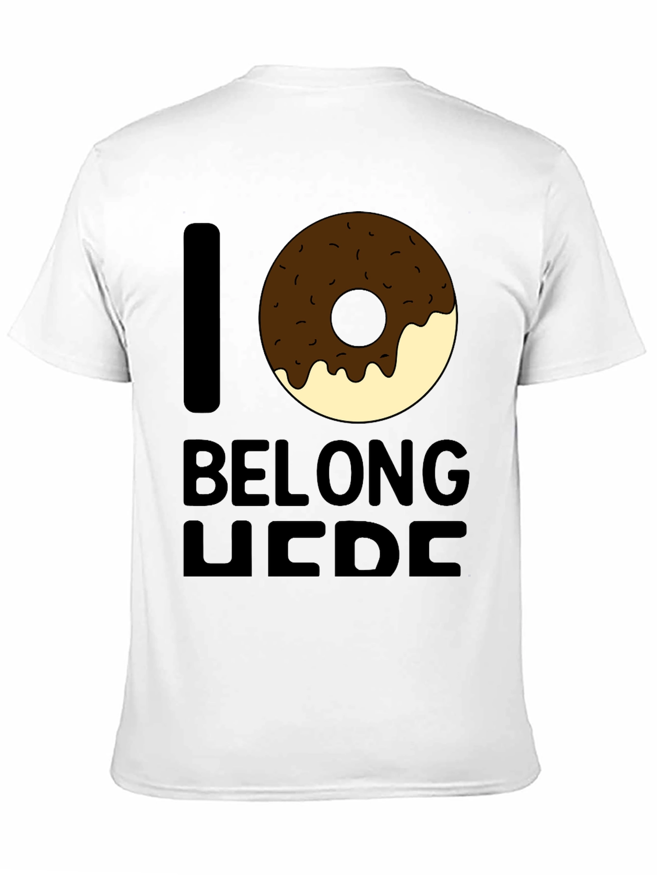 I Donut Belong Here Black Graphic Tee