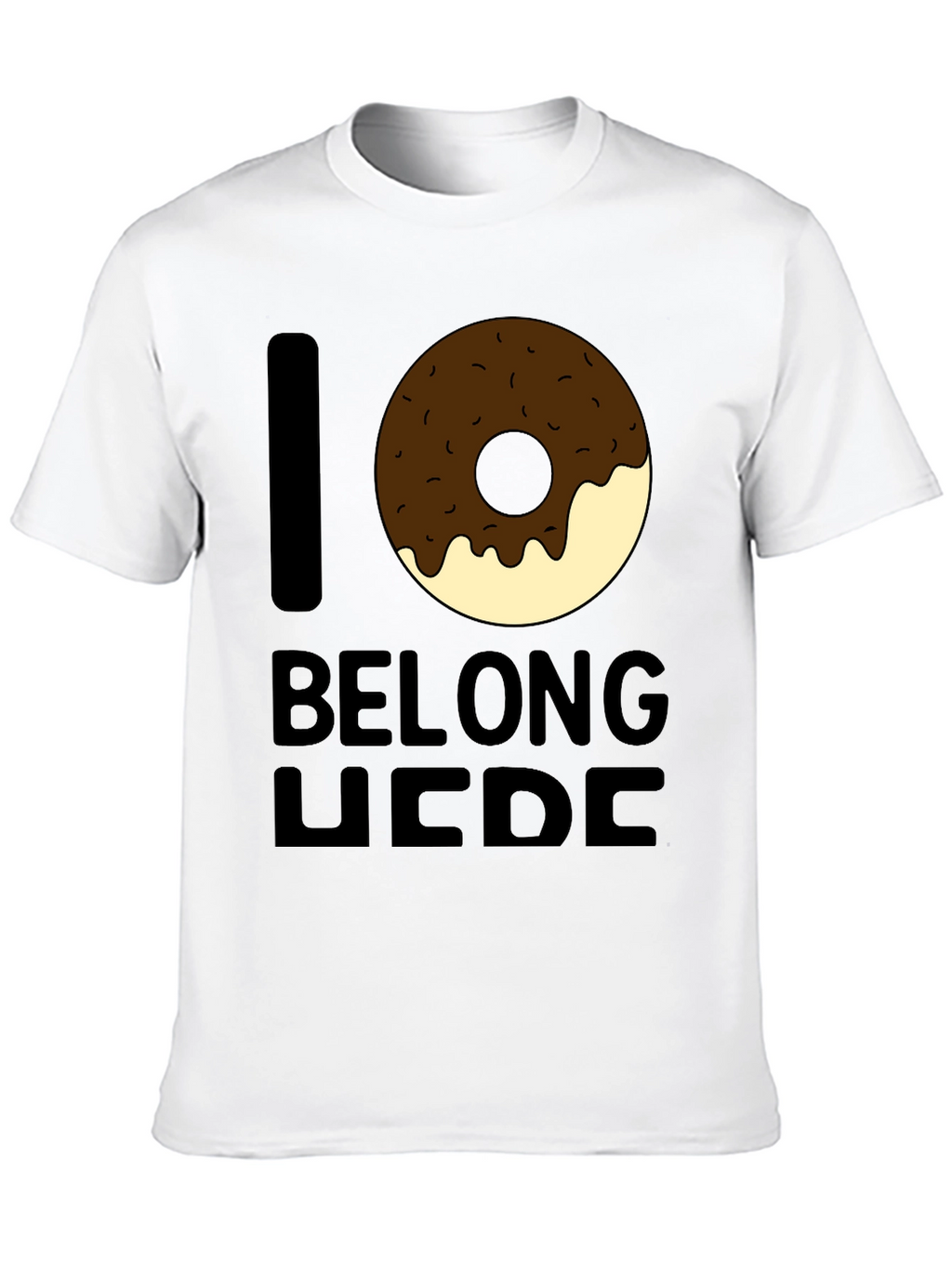 I Donut Belong Here Black Graphic Tee