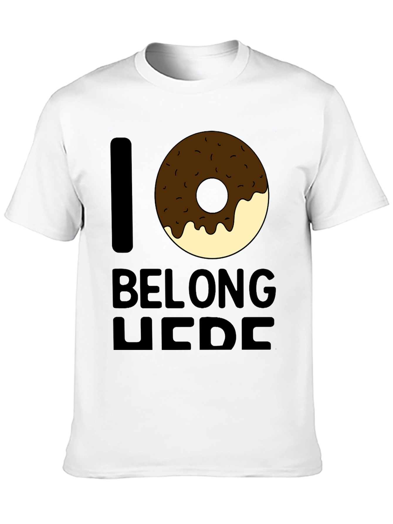 I Donut Belong Here Black Graphic Tee