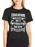 Education vs. Biceps Graphic Tee