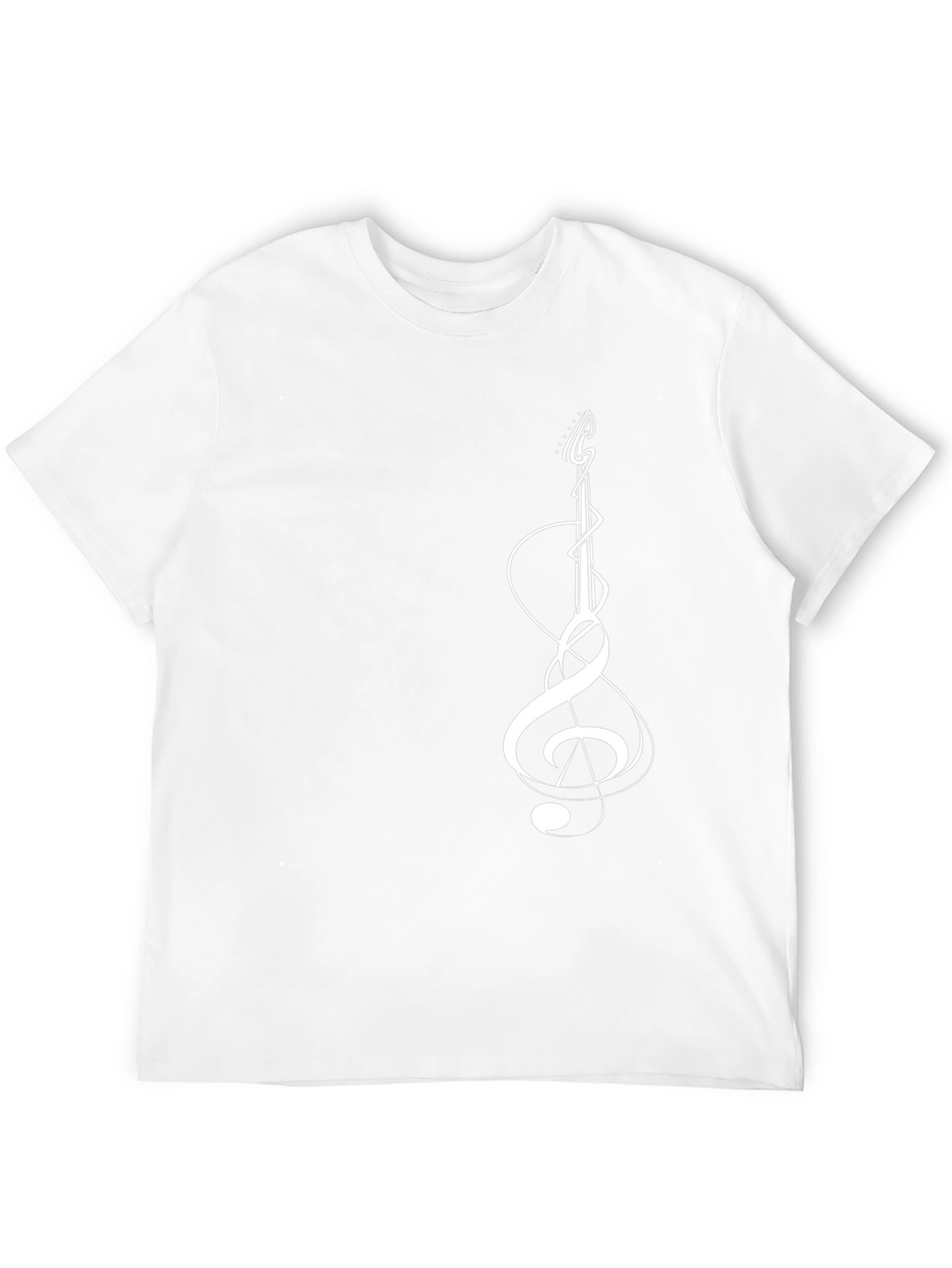 Musical Guitar Clef Graphic Tee - Soft Cotton