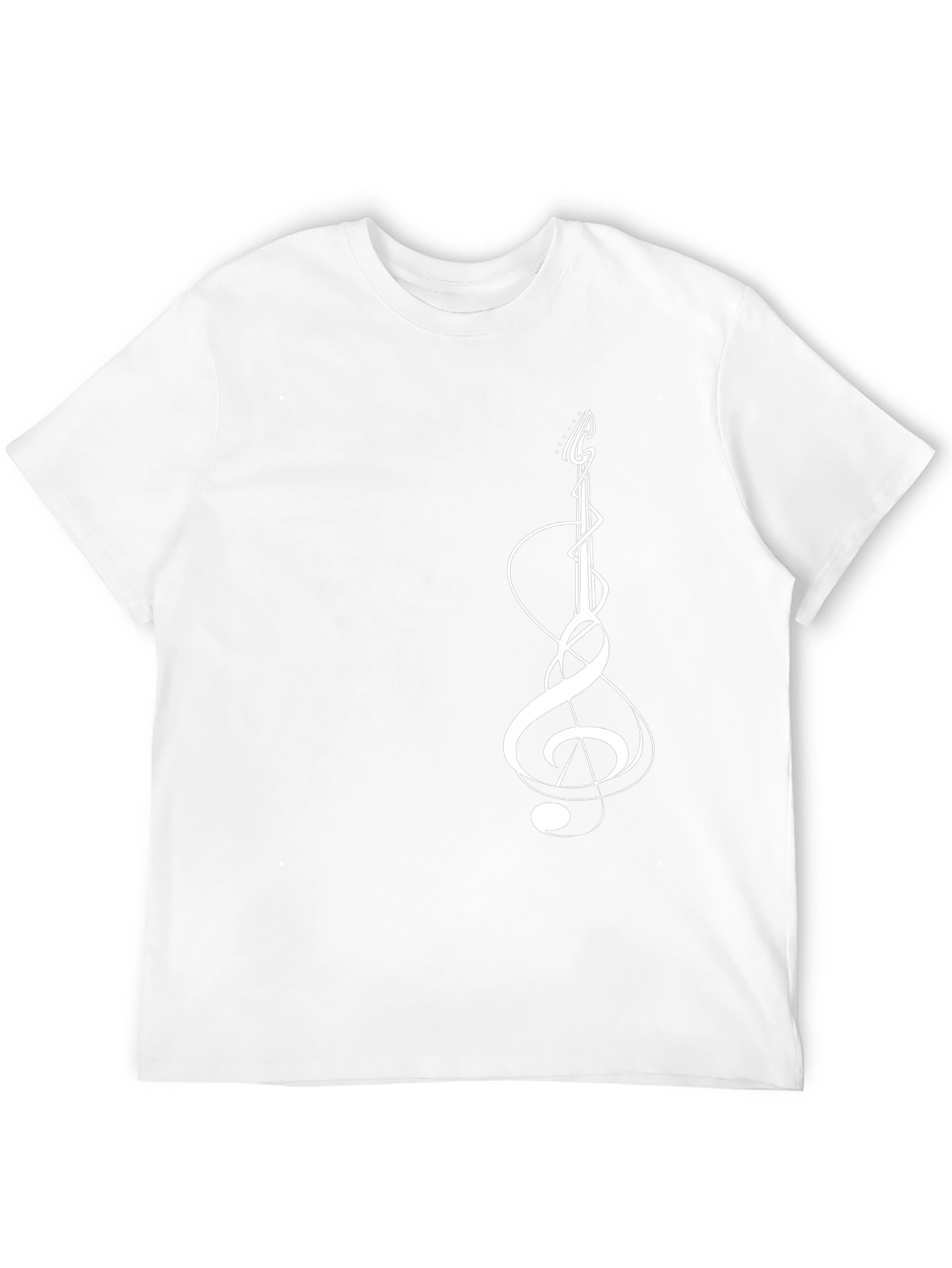 Musical Guitar Clef Graphic Tee - Soft Cotton