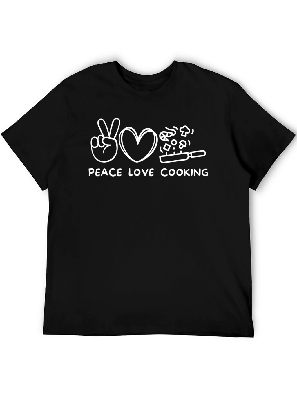 Peace Love Cooking Graphic T-Shirt